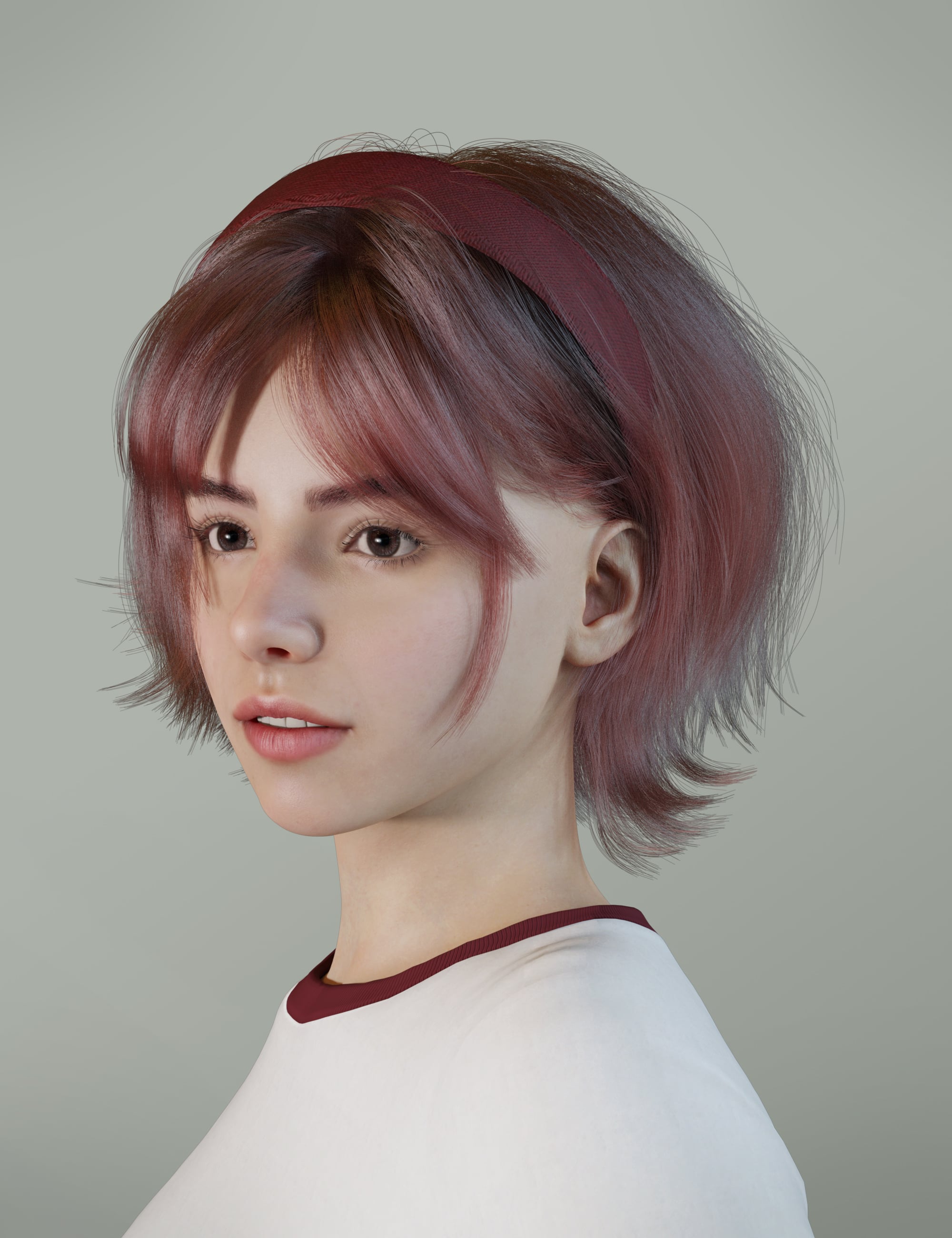dForce French Fairy Short Hair for Genesis 9 by: Magic Brush, 3D Models by Daz 3D