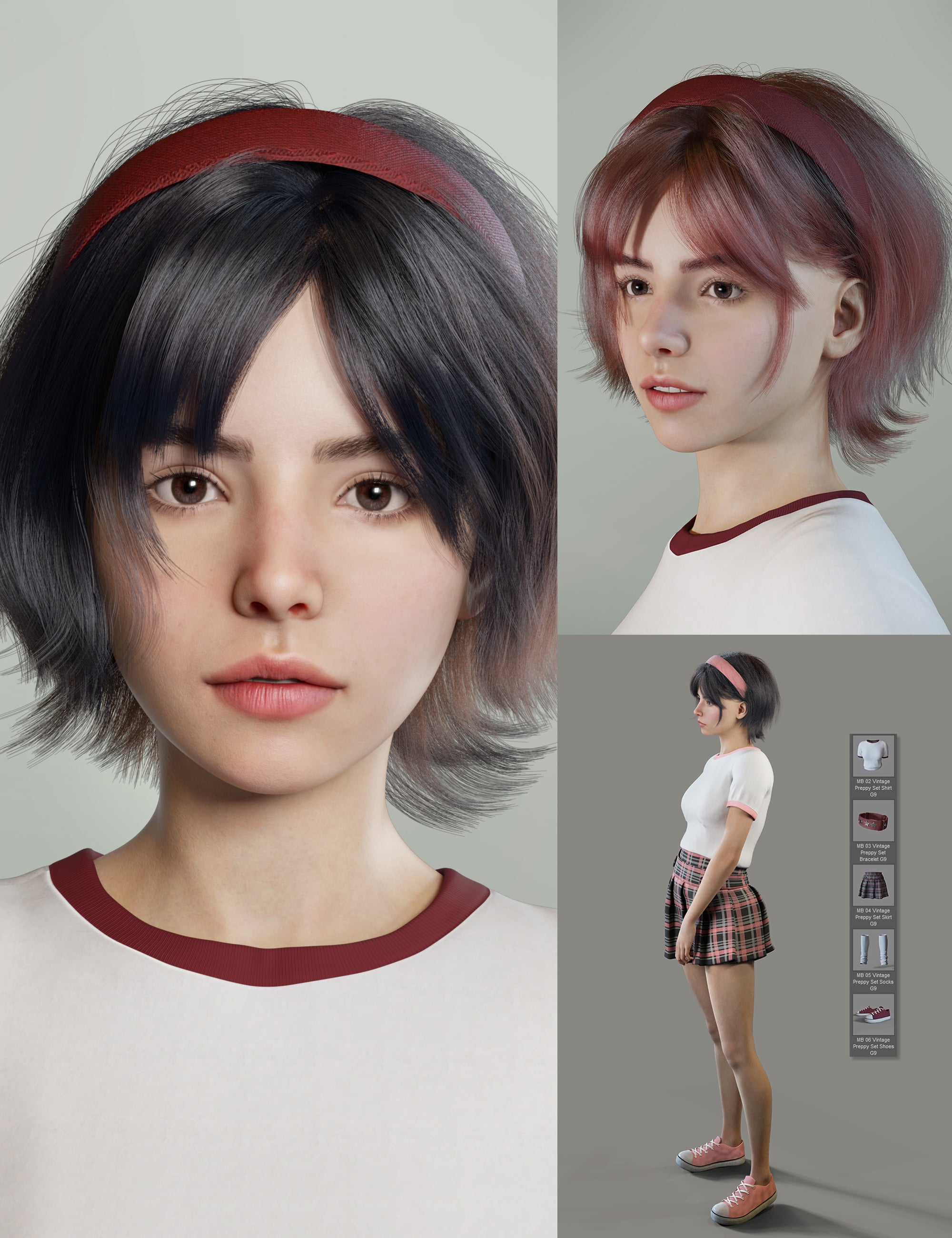 MB Faleen HD for Genesis 9 Bundle by: Magic Brush, 3D Models by Daz 3D