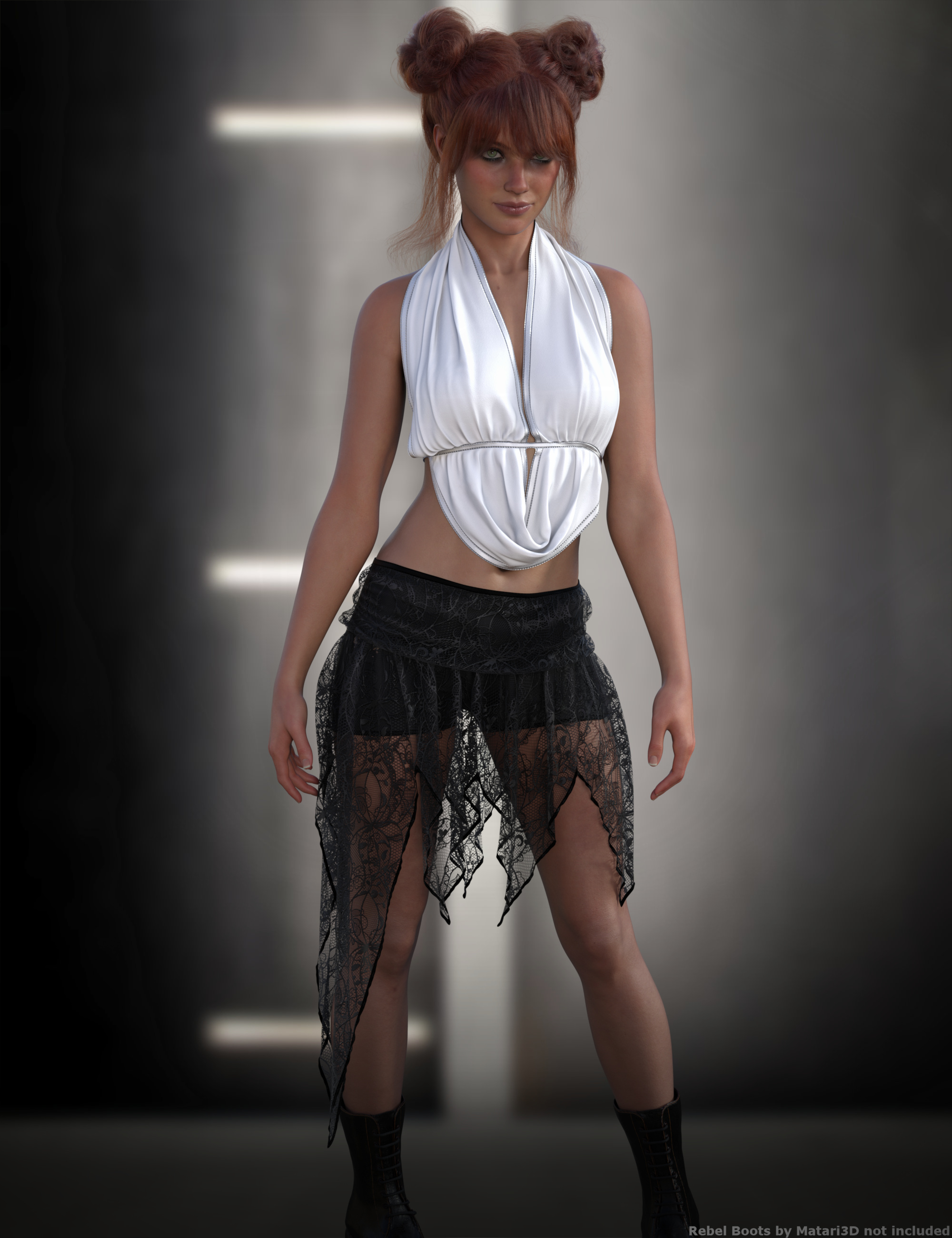dForce Asylum Grunge for Genesis 9 and 8 Female by: ~Wolfie~, 3D Models by Daz 3D
