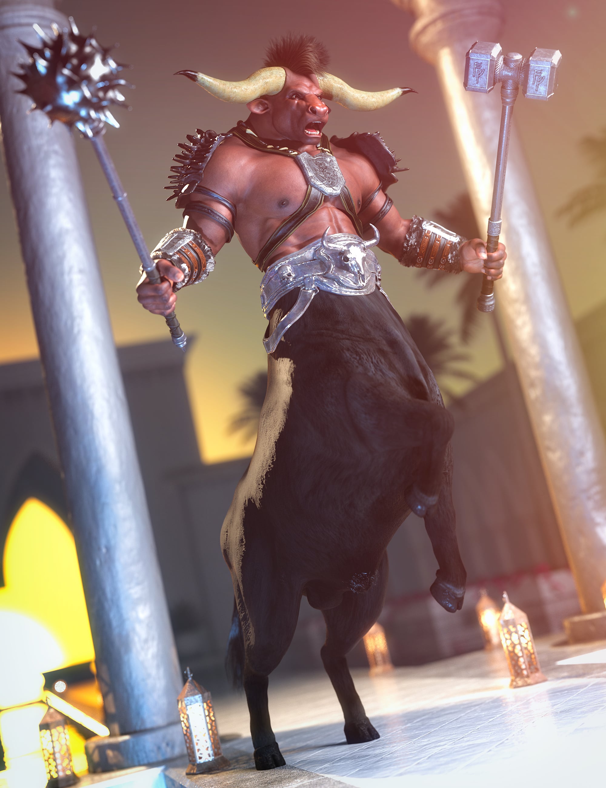 Bulltaur for Centaur 9 by: Josh Darling, 3D Models by Daz 3D