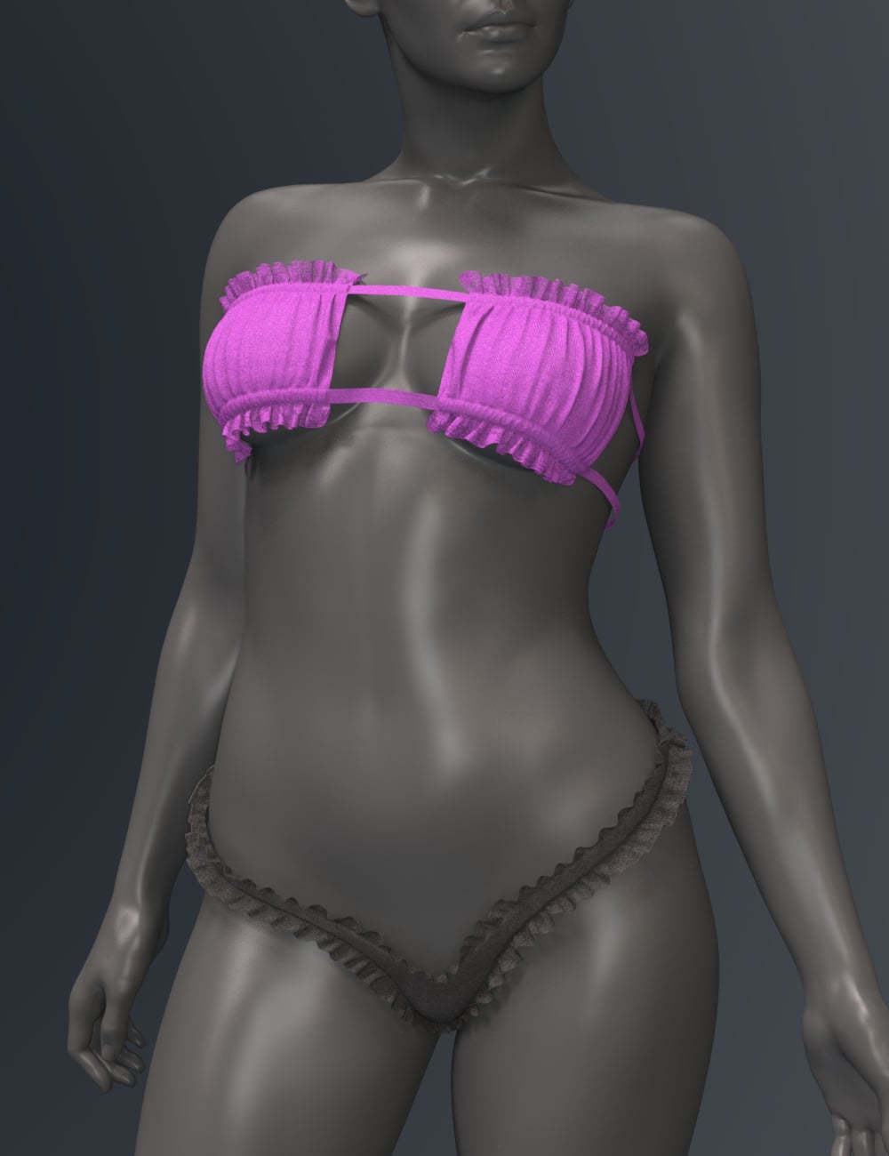 SPR Ruffled Swimsuit for Genesis 9 by: Sprite, 3D Models by Daz 3D
