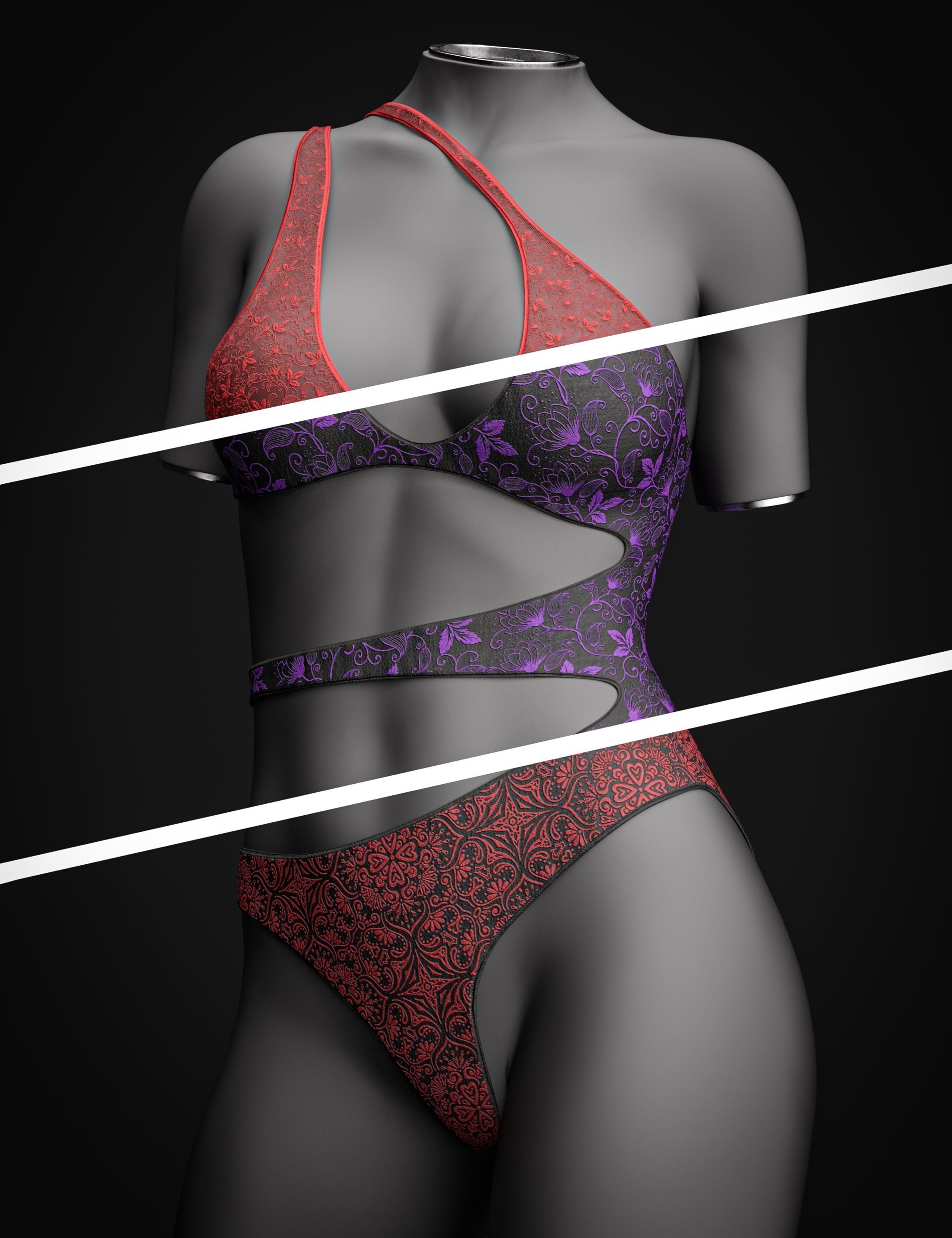 AH Zaya Bodysuit Outfit Texture Add-On by: Avatar Haven, 3D Models by Daz 3D