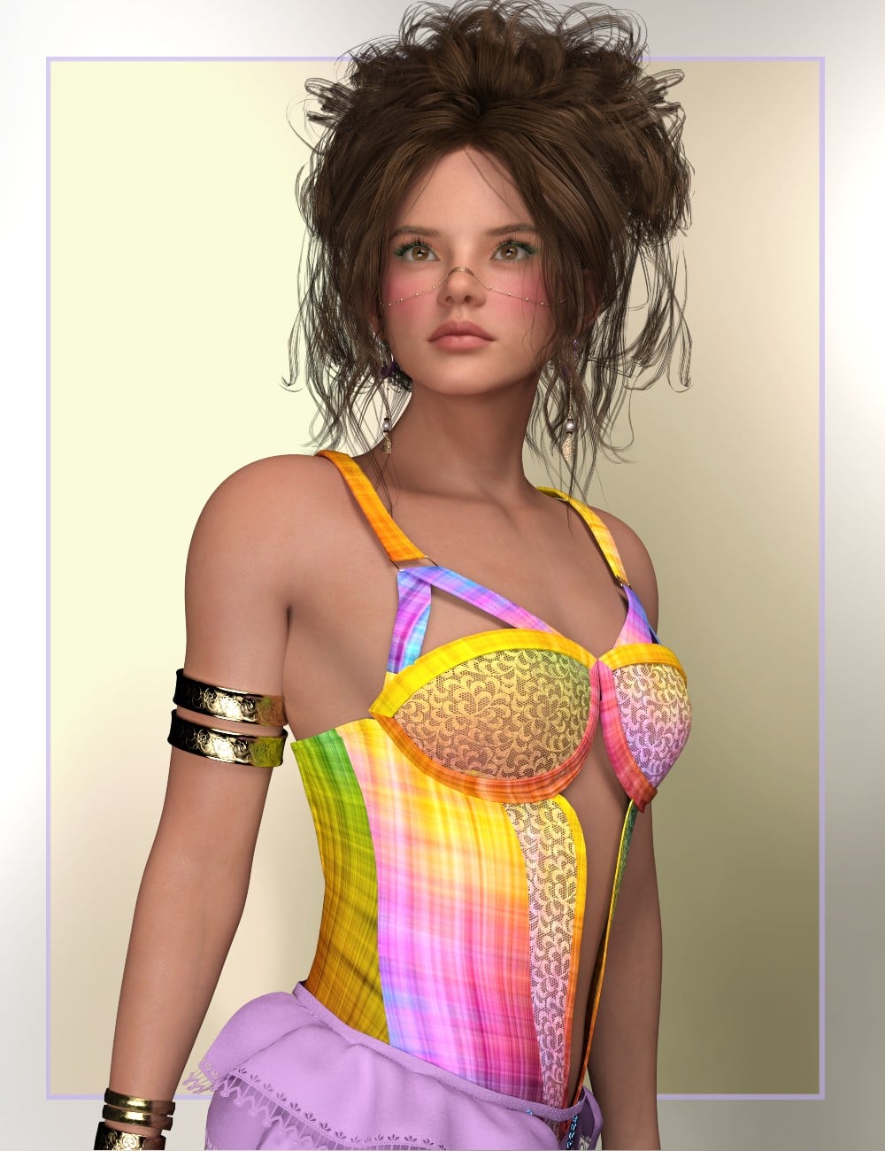 L3D Sexy Vibes Add-On Lace Teddy Lingerie for Genesis 9 by: LUNA3D, 3D Models by Daz 3D