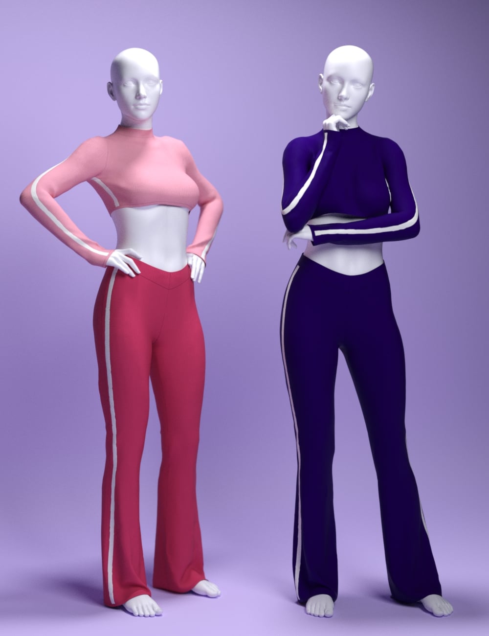 MS dForce Athleisure Motion Outfit for Genesis 9 and 8 Female by: MavisSky, 3D Models by Daz 3D