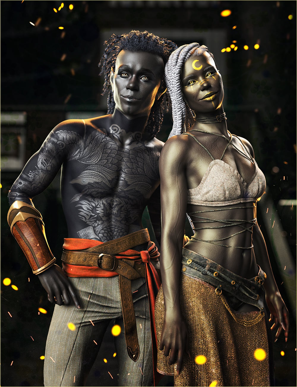 NDFP Ljosalfar for Genesis 9 by: FenixPhoenixNathy Design, 3D Models by Daz 3D