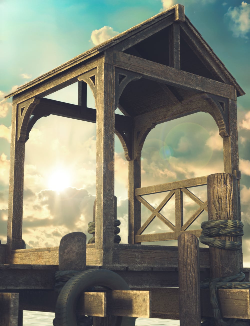 Driftwood Shelter by: PAMAWO, 3D Models by Daz 3D