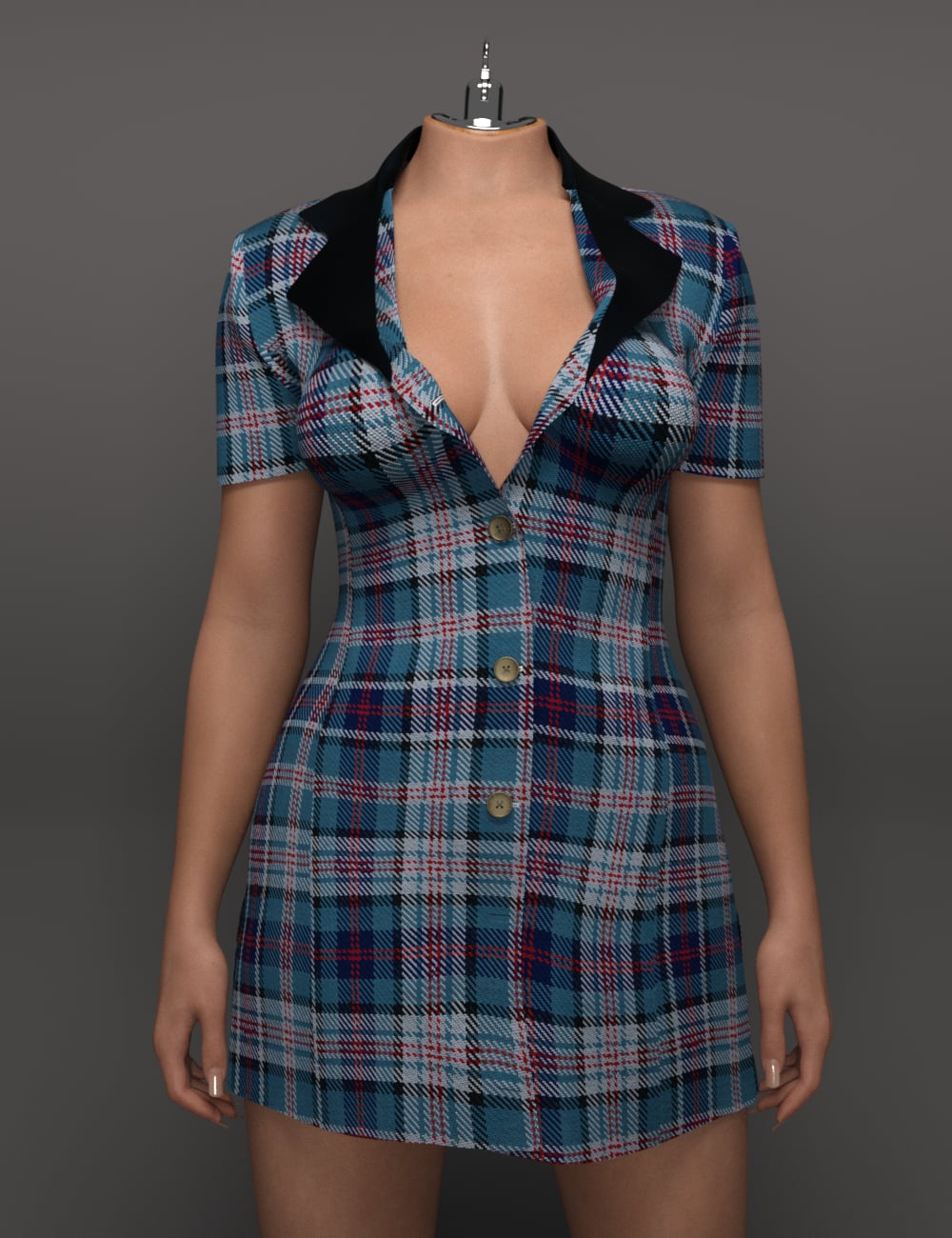 dForce EG Cute Dress for Genesis 9 by: Ergou, 3D Models by Daz 3D
