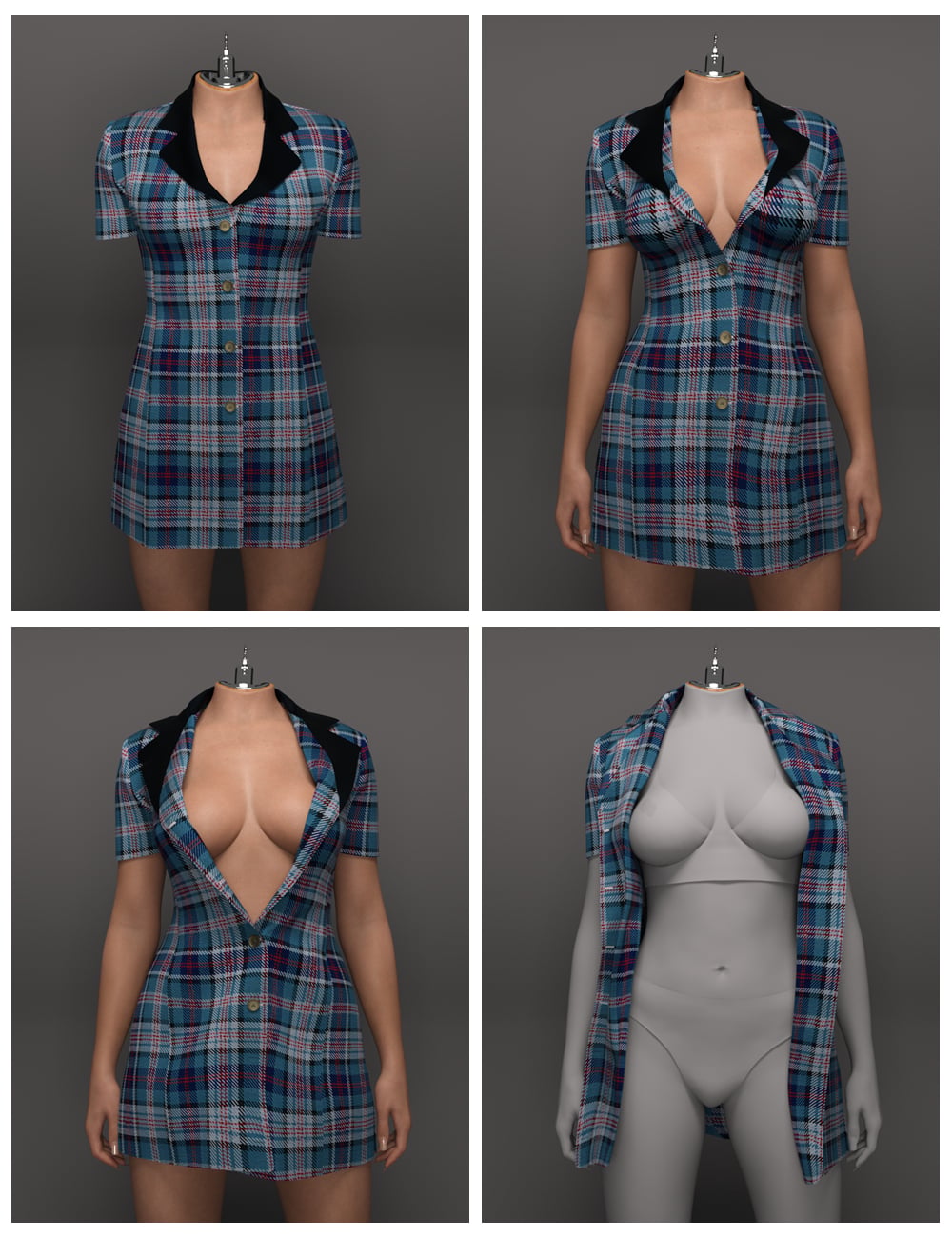 dForce EG Cute Dress and Poses for Genesis 9 Bundle by: Ergou, 3D Models by Daz 3D