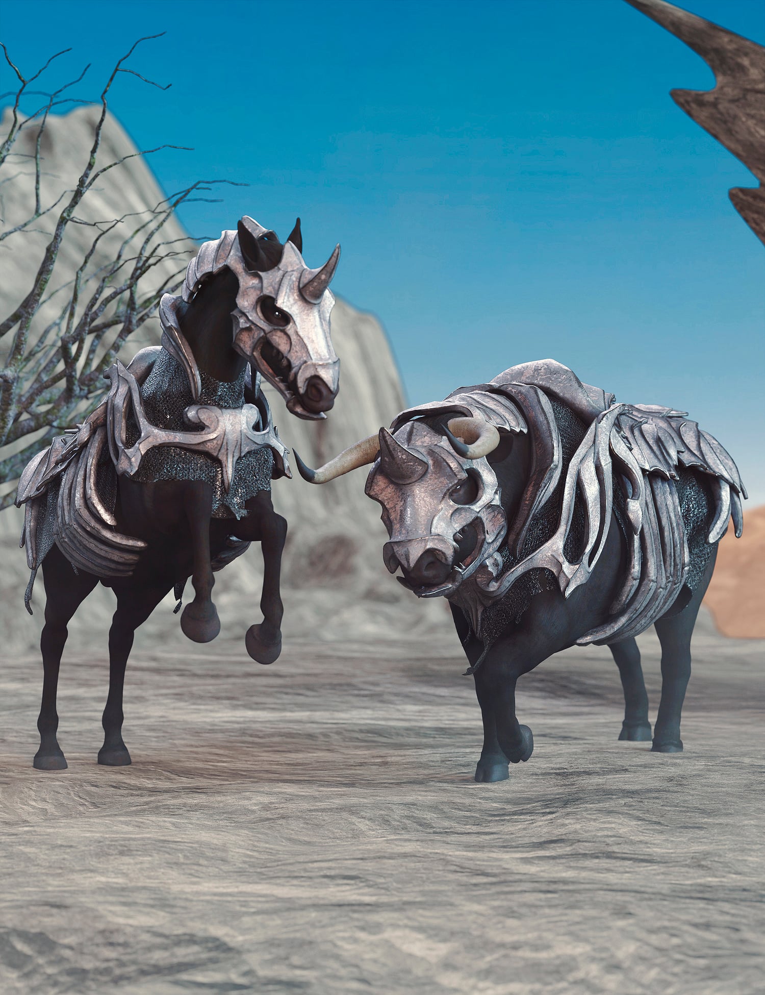 dForce Armor Wild Hunt for Daz Horse 3 by: fjaa3d, 3D Models by Daz 3D