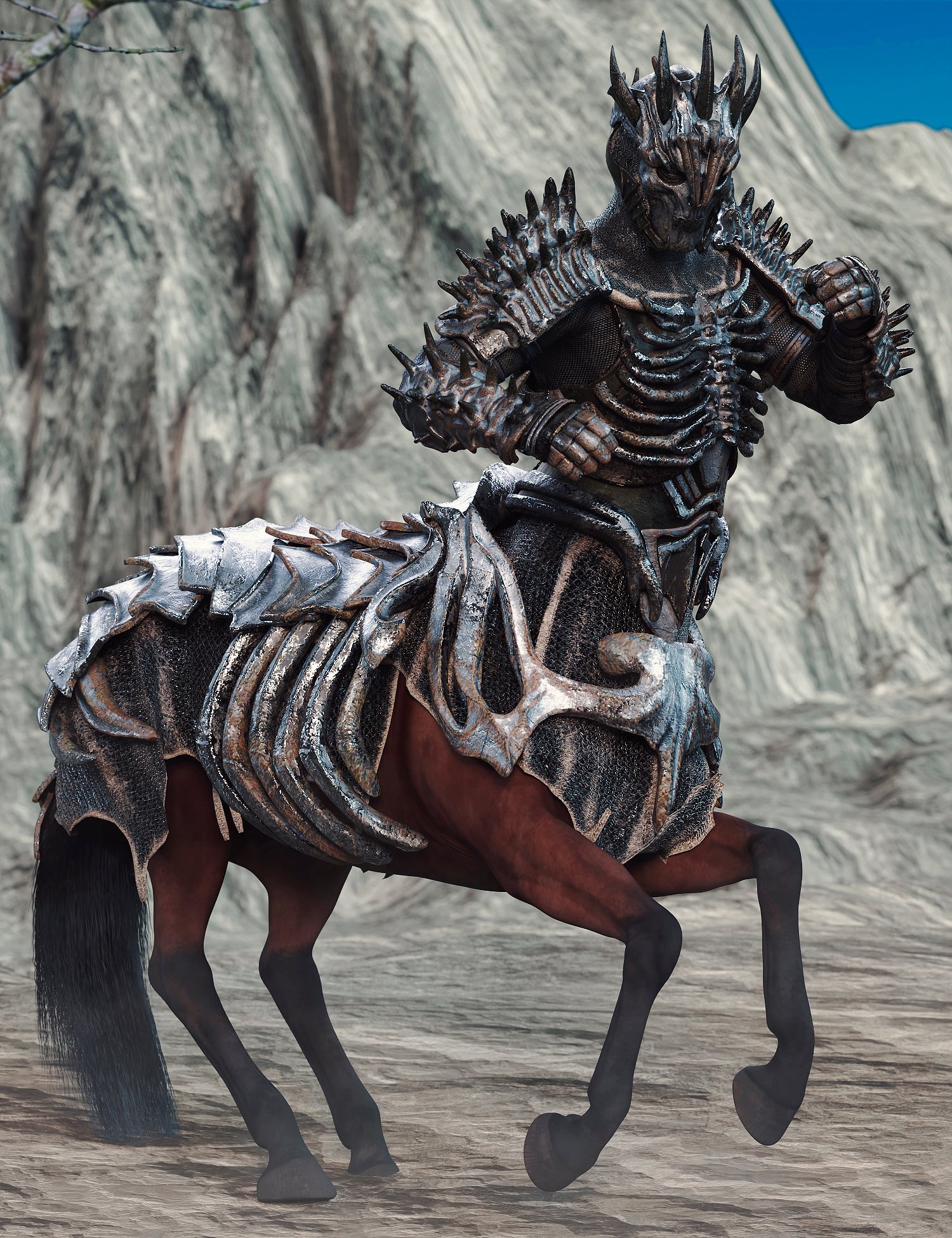 dForce Armor Wild Hunt Centaur Bundle Texture Add-On by: fjaa3d, 3D Models by Daz 3D