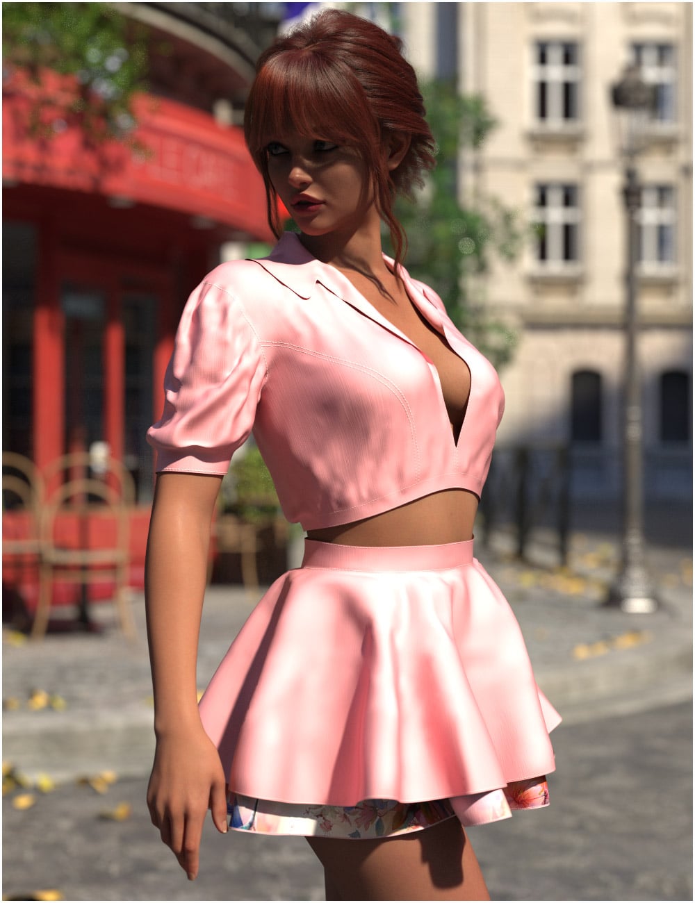 dForce That Girl Outfit for Genesis 9 by: Belladzines, 3D Models by Daz 3D