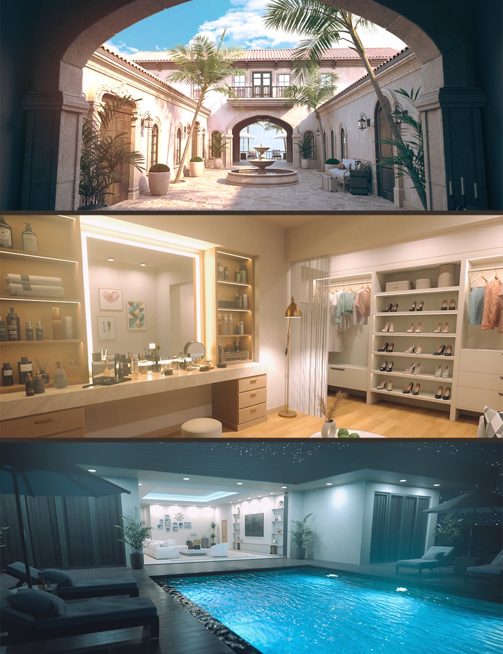 Travel Influencer Environment Bundle by: Polish, 3D Models by Daz 3D