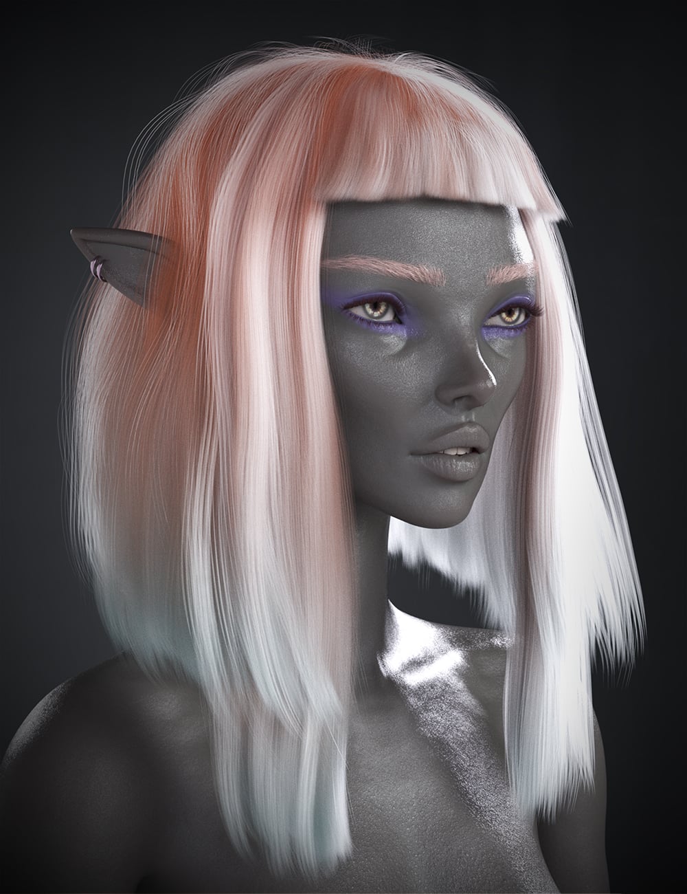 Nyssa Bob Hair for Genesis 9 by: Chrryt, 3D Models by Daz 3D