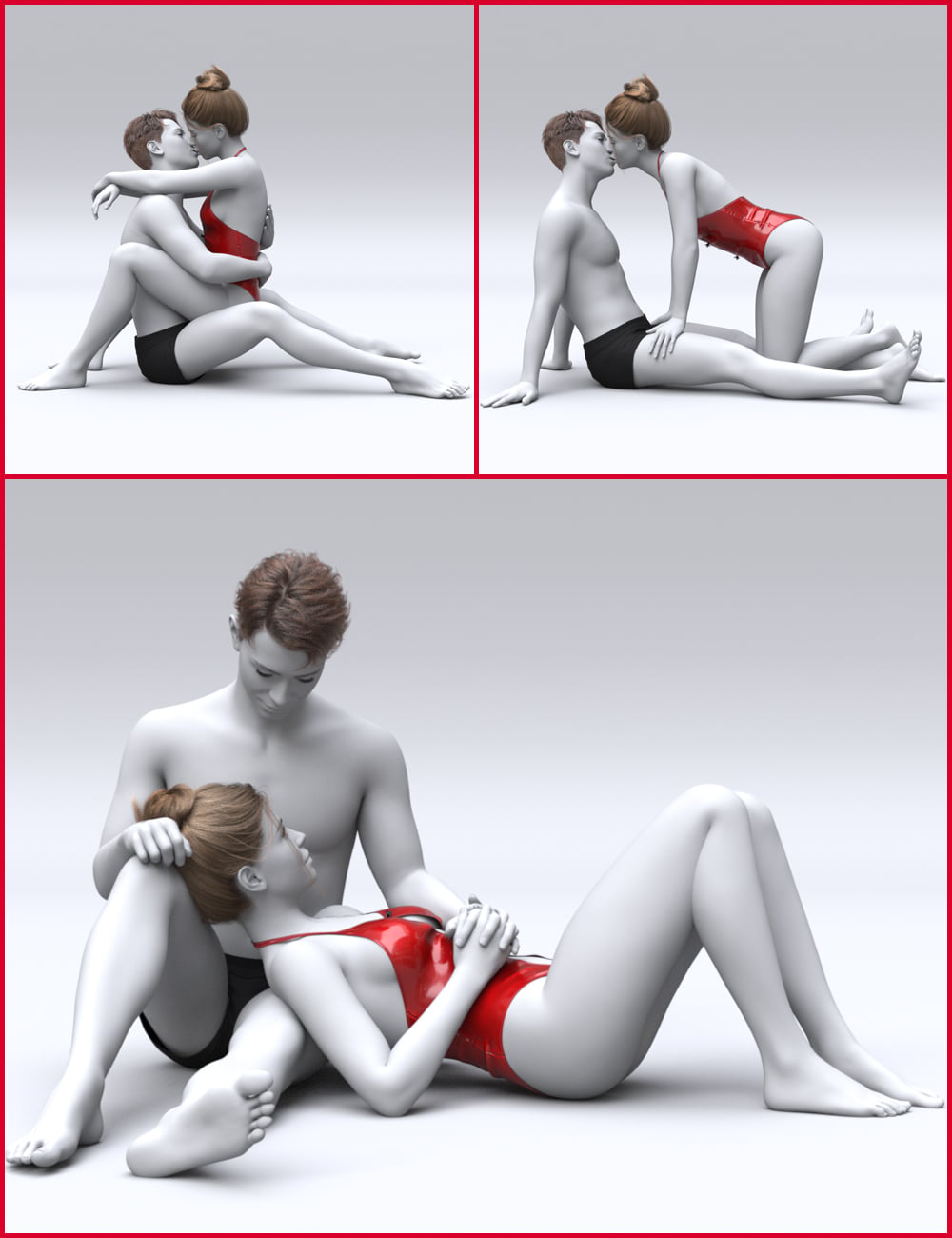 HL Poses of Tenderness for Genesis 9 by: Havanalibere, 3D Models by Daz 3D