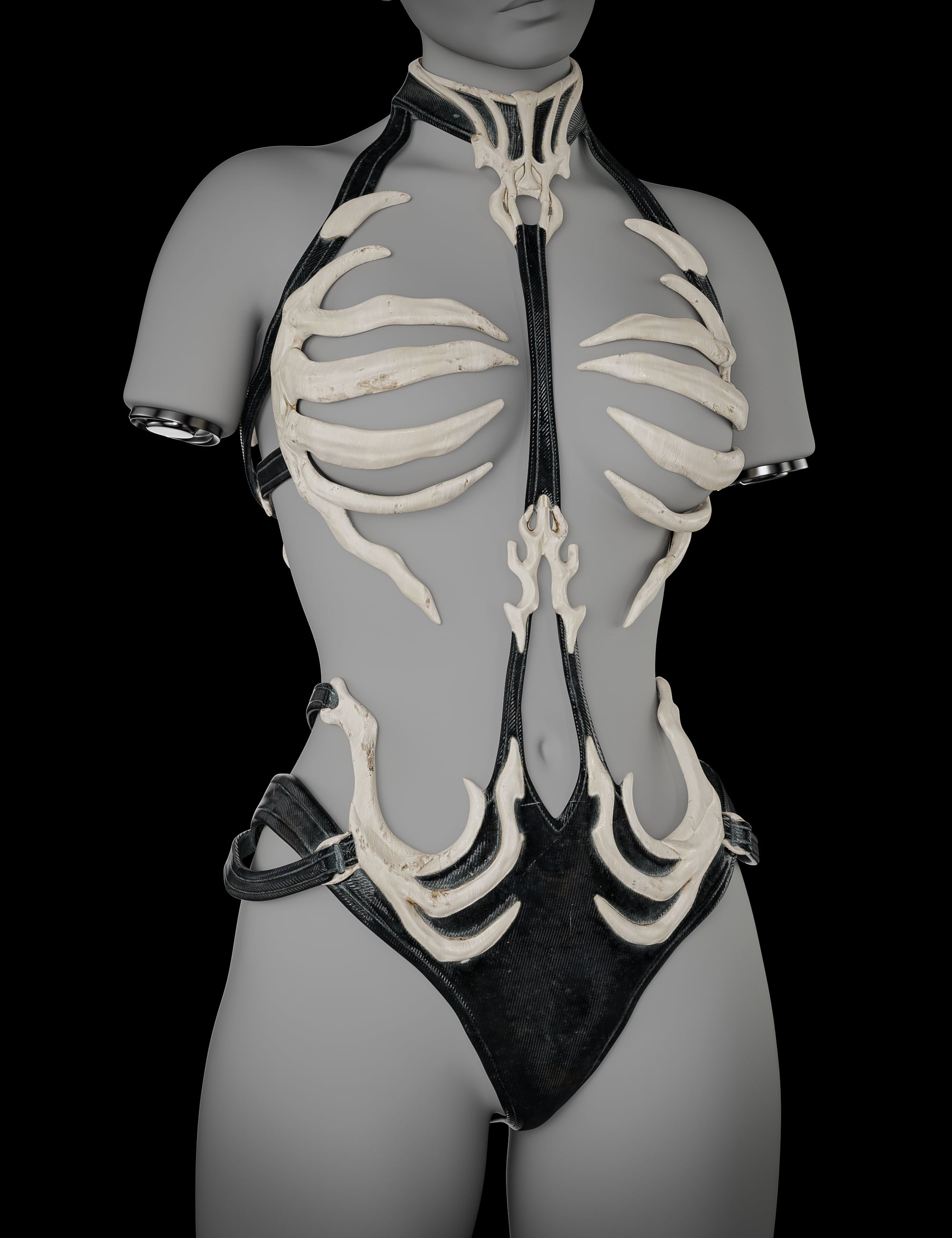 BW Skeleton Grip Outfit For Genesis 8, 8.1 and 9 Females by: Beautyworks, 3D Models by Daz 3D