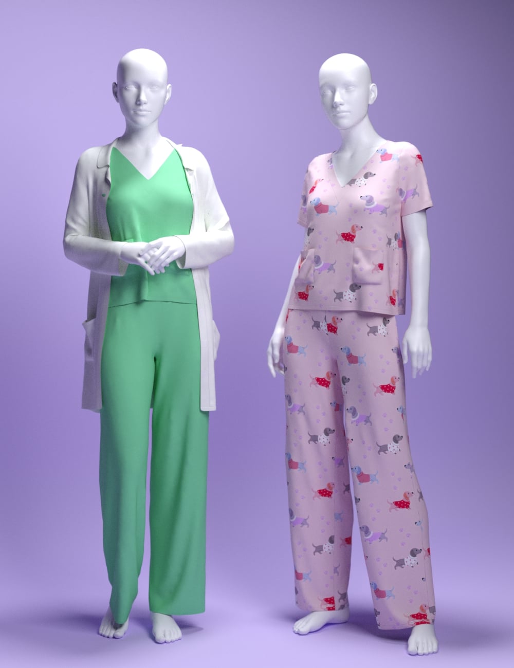 MS dForce Medical Professional Outfit for Genesis 9 and 8 Female by: MavisSky, 3D Models by Daz 3D