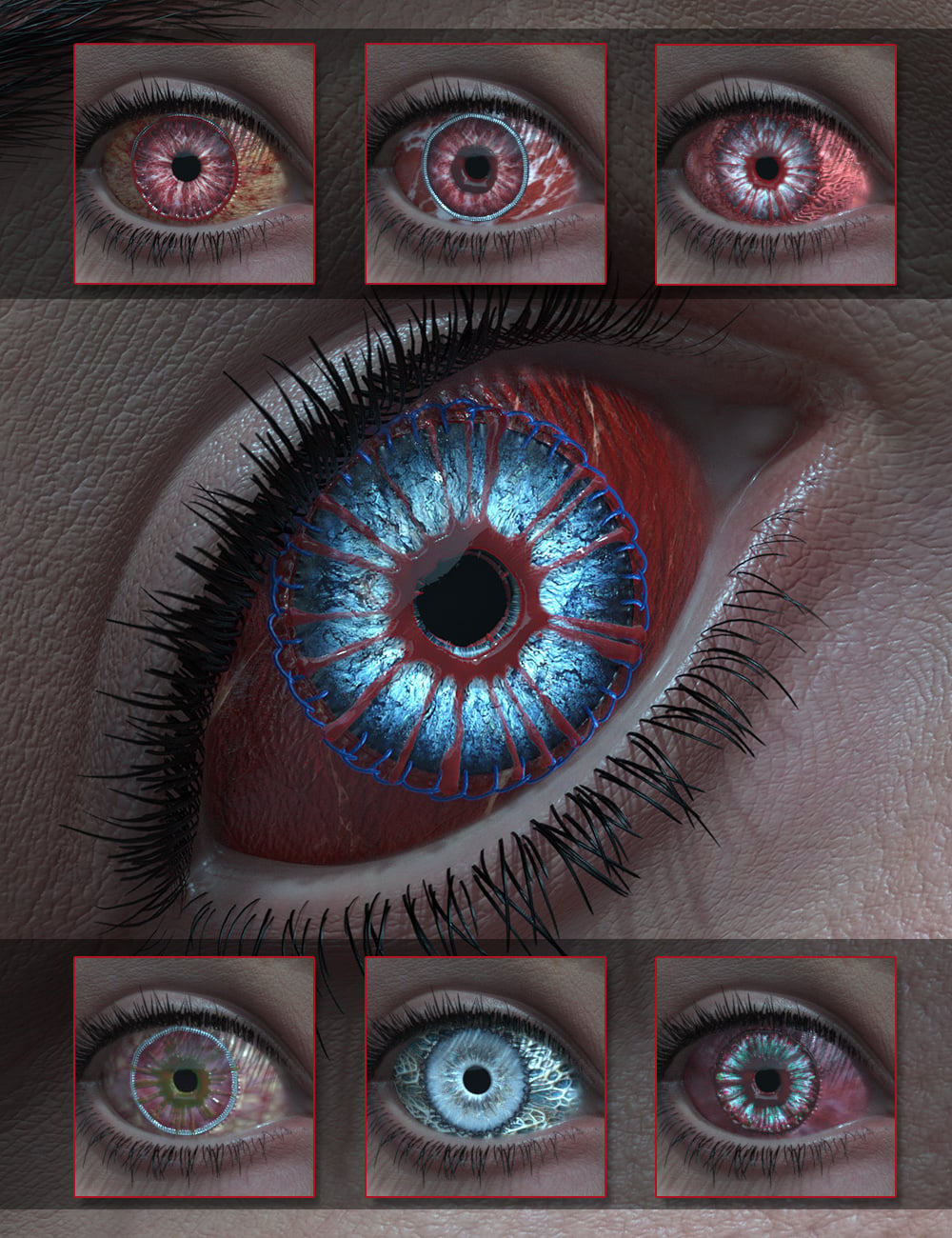 Horror Eye Geoshell Builder for Genesis 9 by: ForbiddenWhispers, 3D Models by Daz 3D