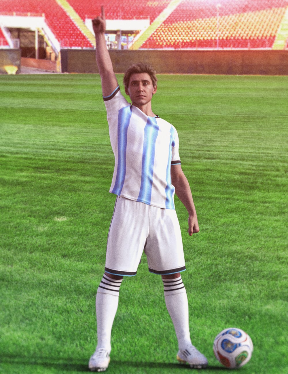 dForce Nirv 2026 Passion Soccer Set for Genesis 9 by: KujiraNirvana, 3D Models by Daz 3D