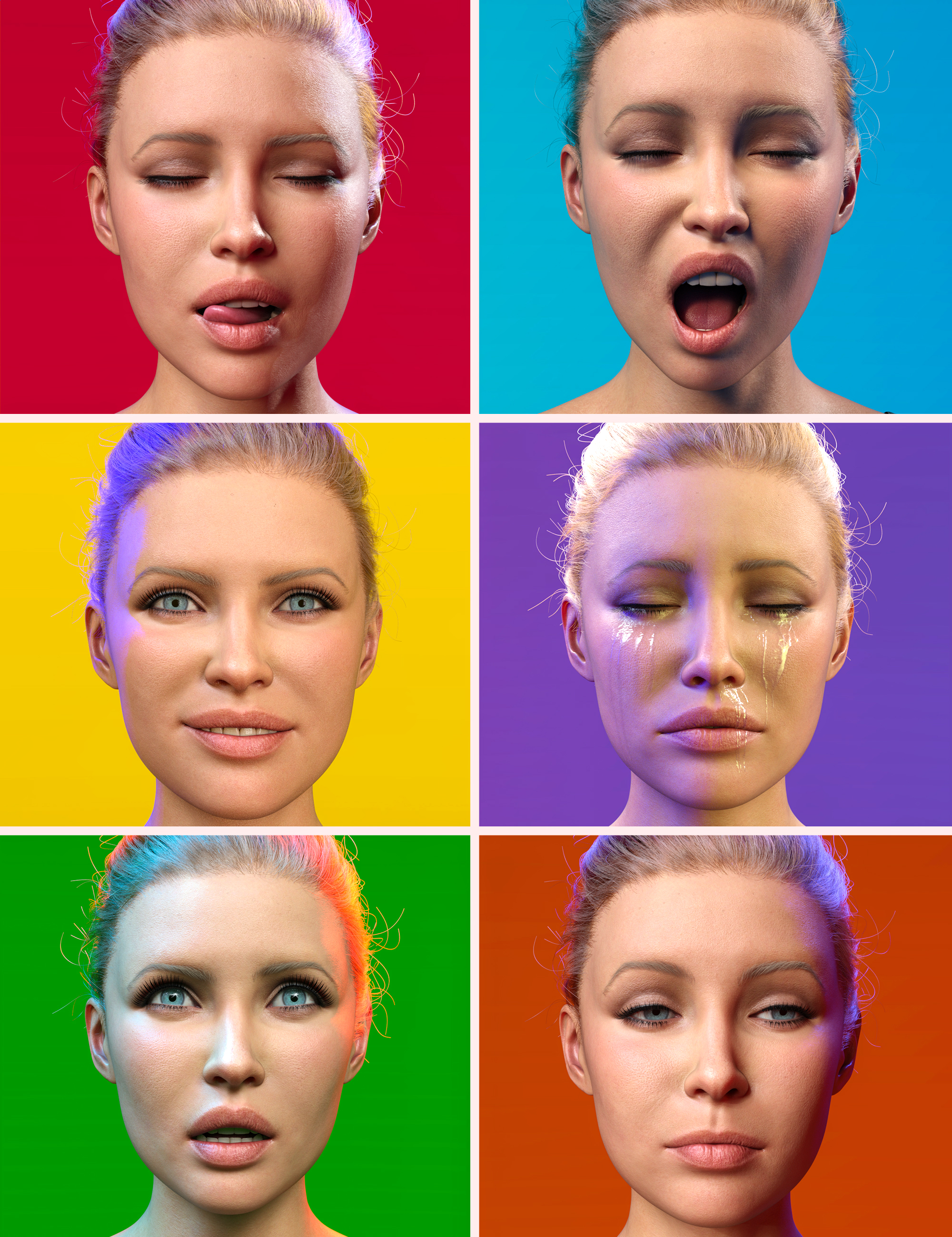 Z Everyday Essential Expressions for Genesis 9 by: Zeddicuss, 3D Models by Daz 3D
