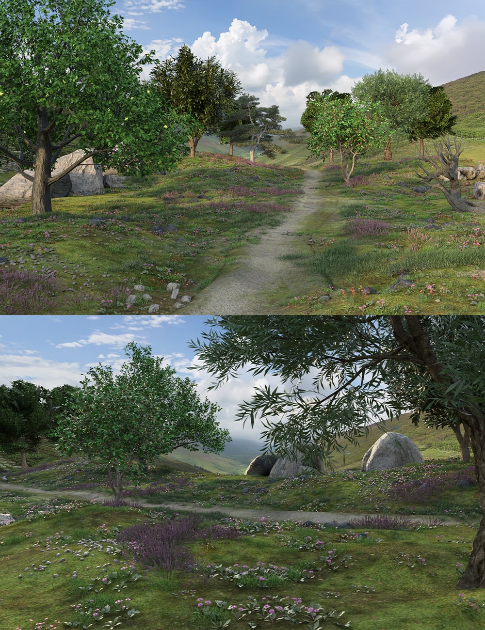 Serene Hillside Path by: clacydarchTesla3dCorp, 3D Models by Daz 3D