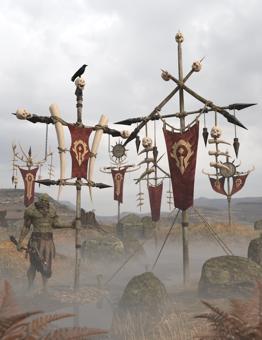 Orcish Totems 1 by: Enterables, 3D Models by Daz 3D