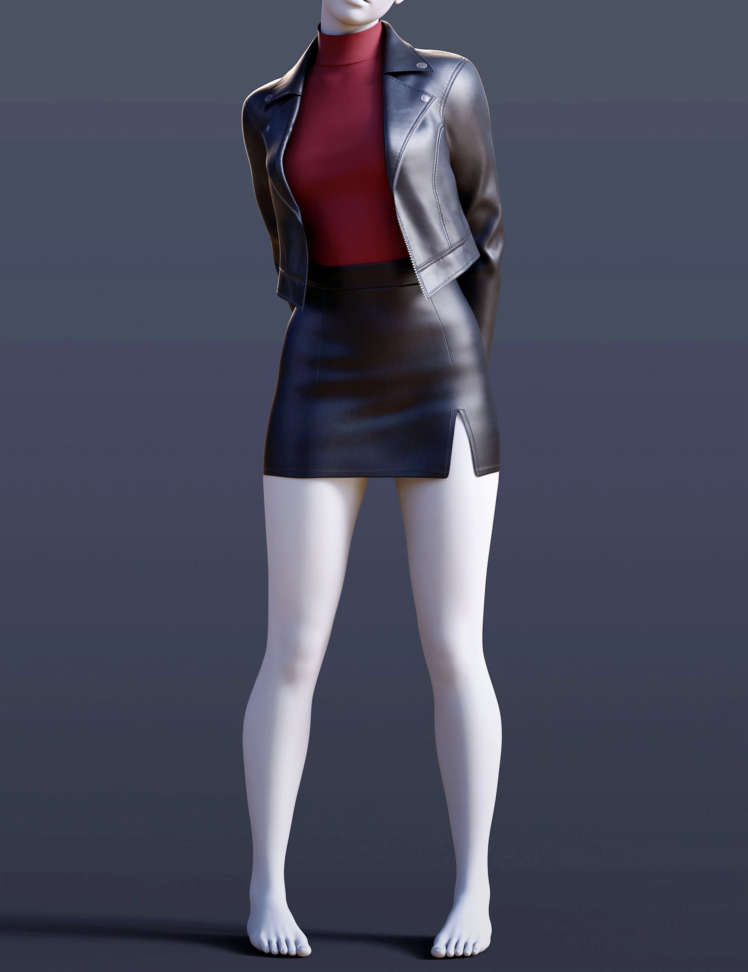 dForce BS City Chic Outfit for Genesis 9 by: BirthStone, 3D Models by Daz 3D