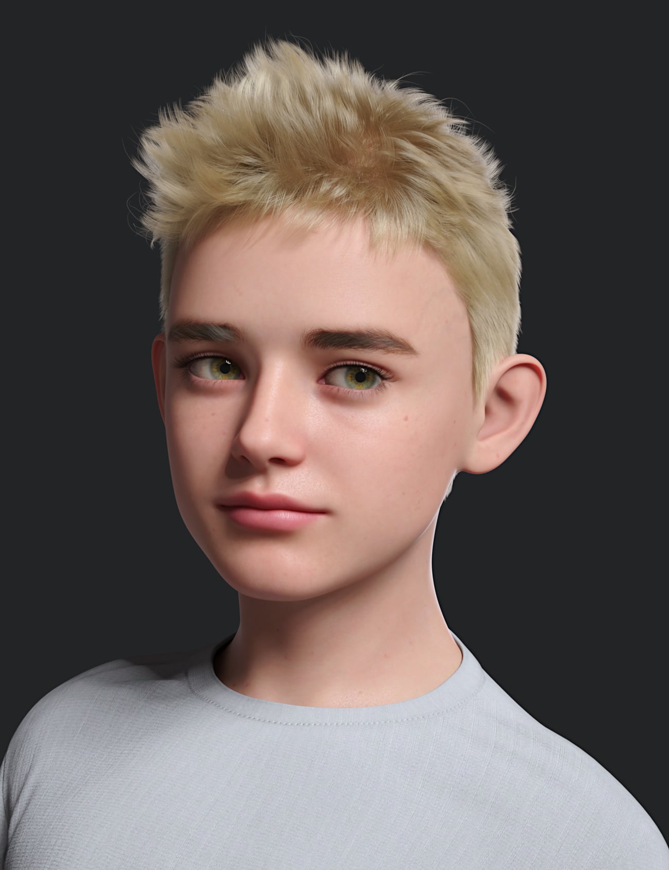 dForce Timmy Hair for Genesis 9 by: Toyen, 3D Models by Daz 3D