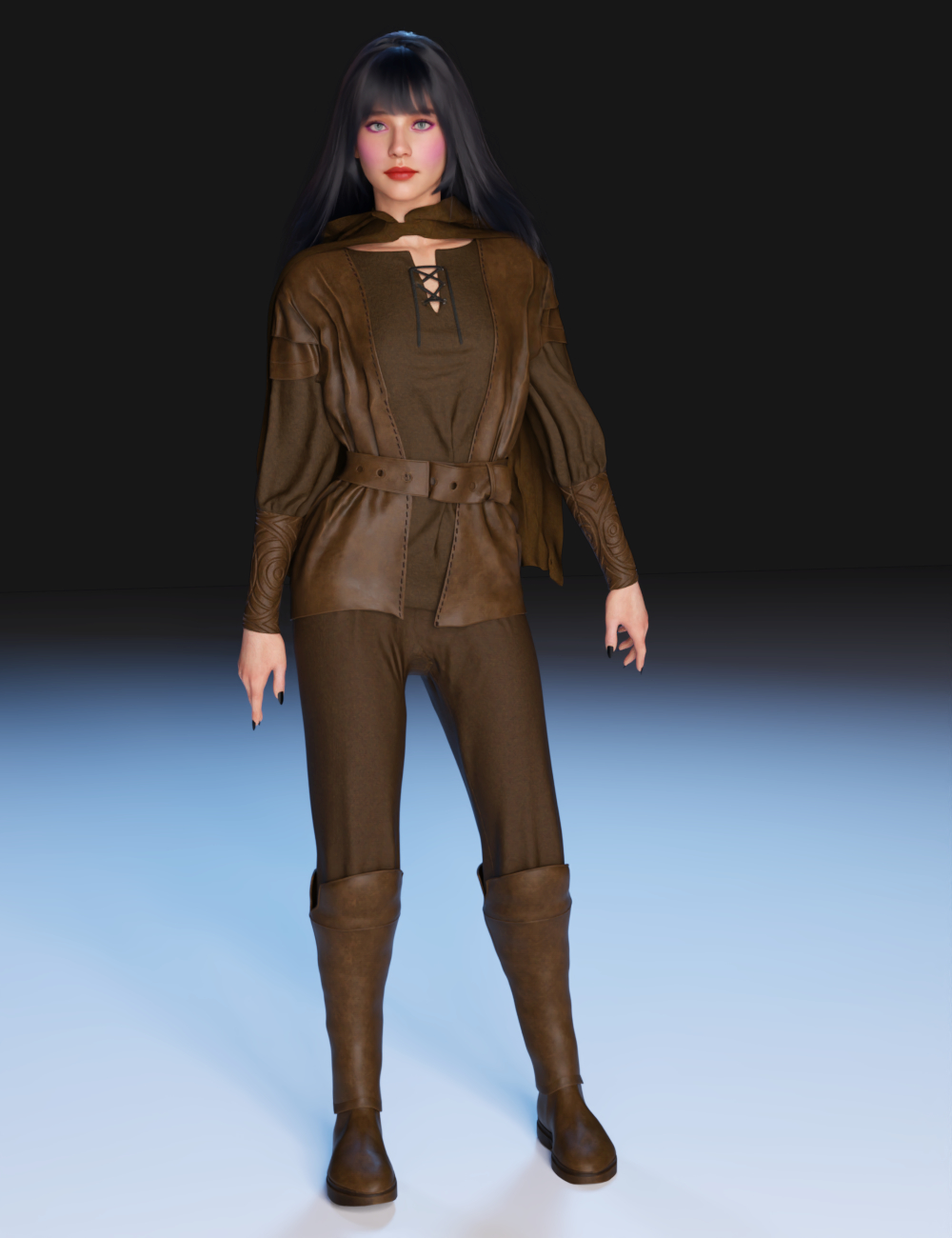FG dForce Assassin Outfit for Genesis 9 by: IronmanFugazi1968, 3D Models by Daz 3D