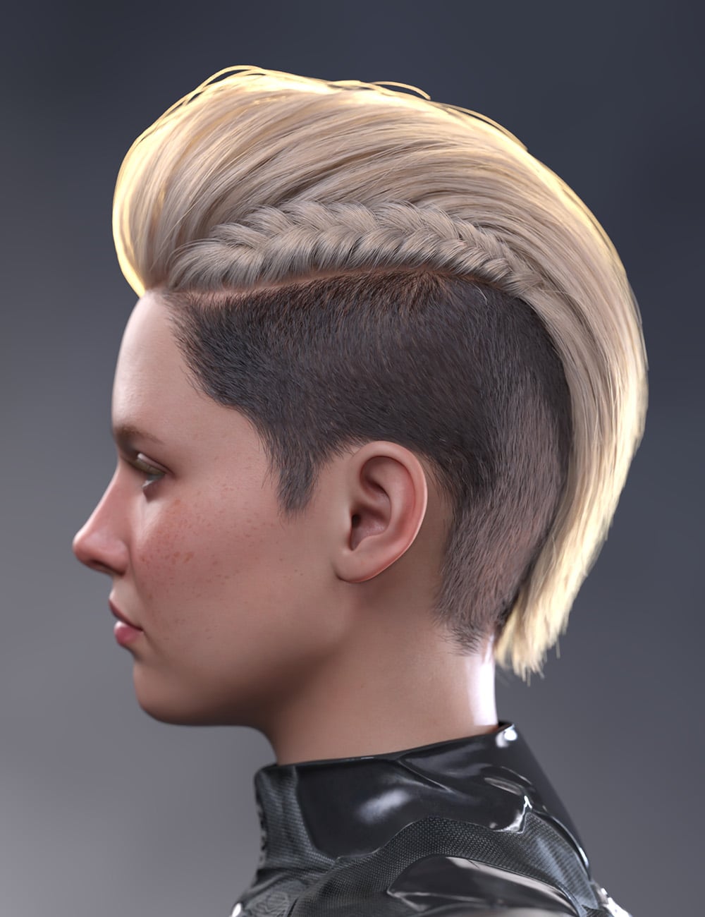 dForce Princess Series Undercut Sweep for Genesis 9 by: Princess_pa, 3D Models by Daz 3D
