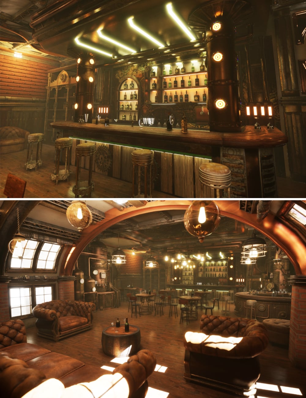 XI Steam Pub by: Xivon, 3D Models by Daz 3D