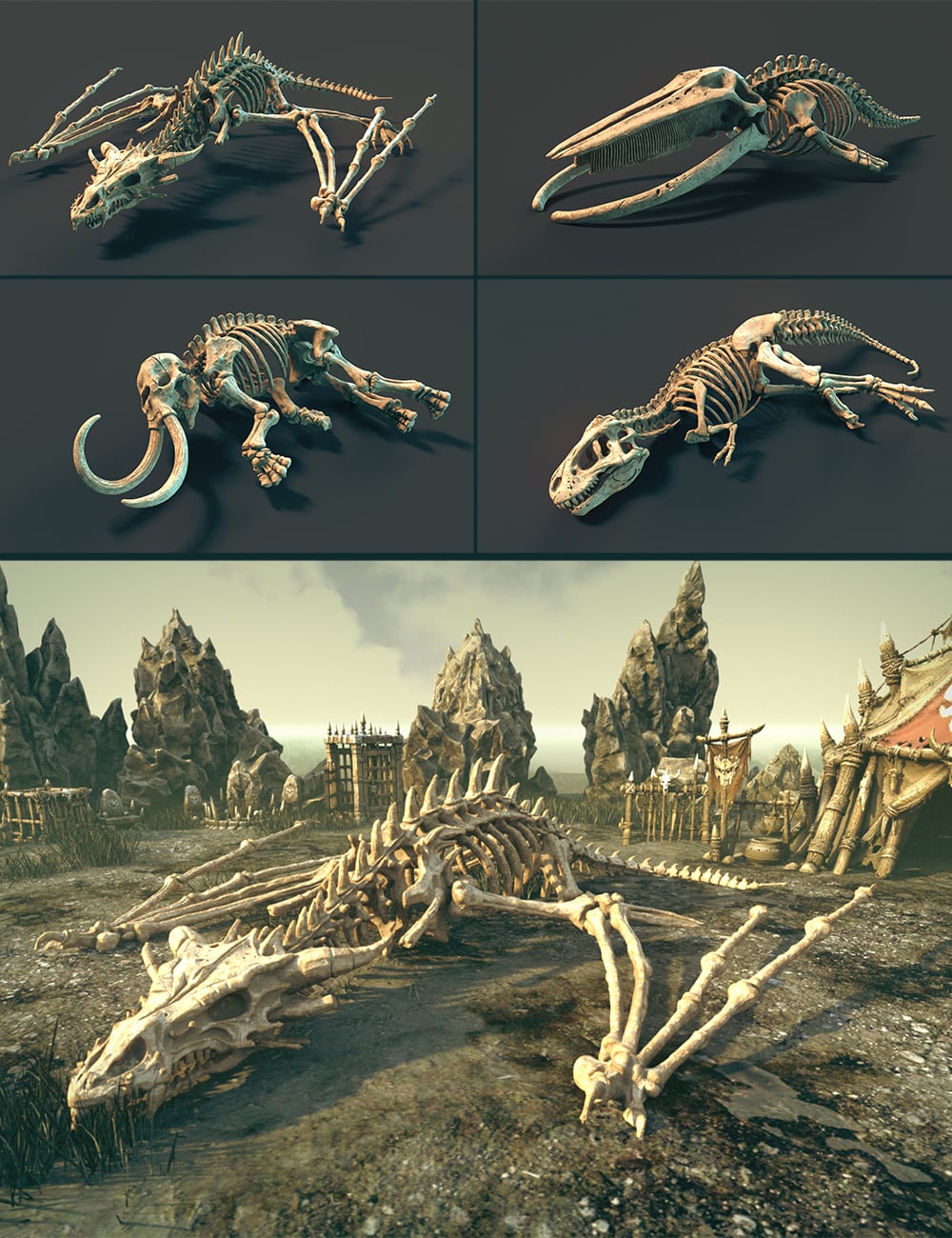 Polish Mega Animal Bones by: Polish, 3D Models by Daz 3D
