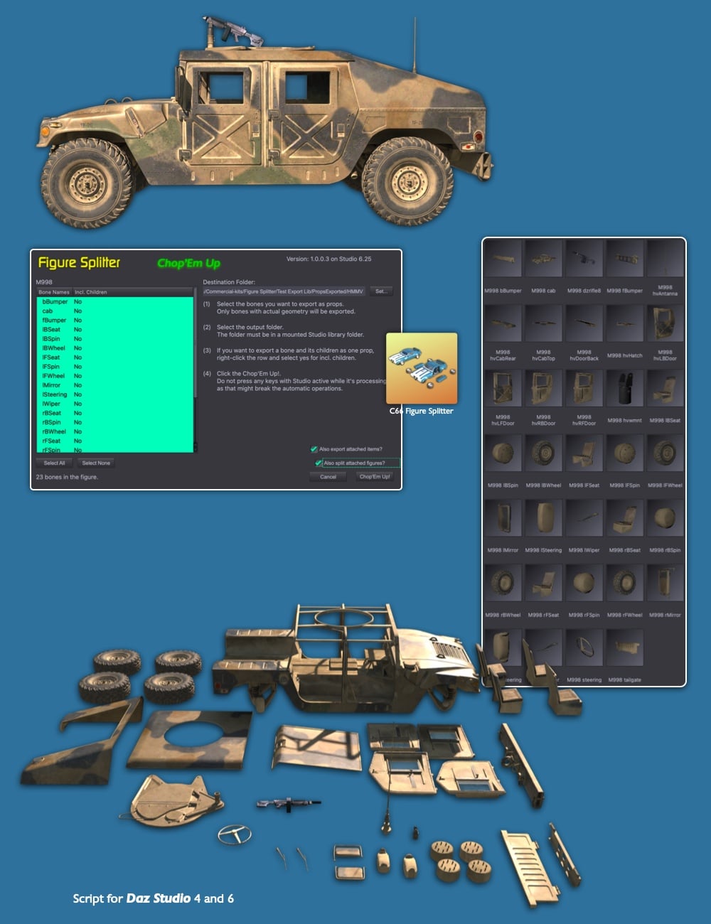 C66 Figure Splitter by: Code 66, 3D Models by Daz 3D