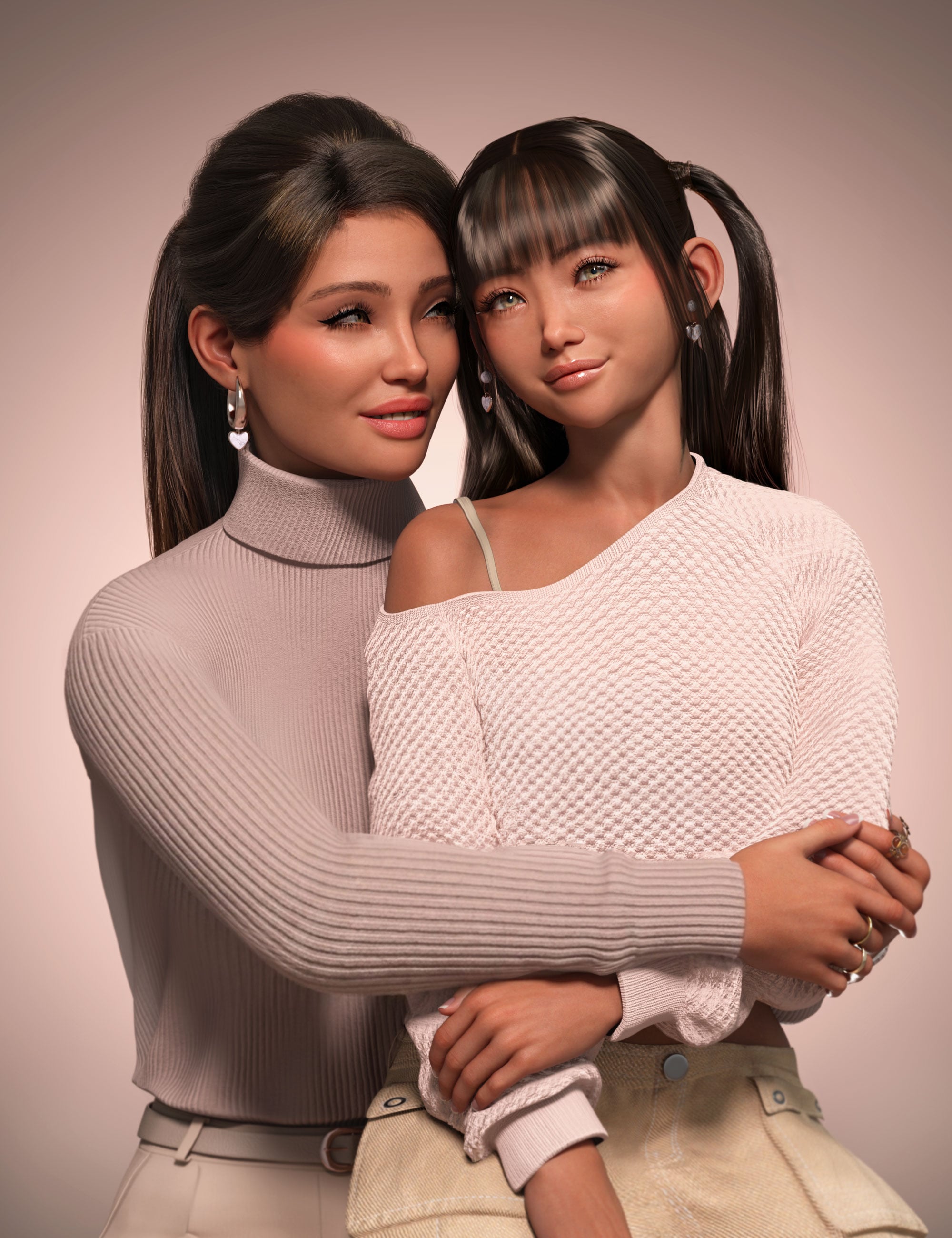 Bonds Of Love Poses for Genesis 9 by: 3D SugarCosmoXpressionFriendship Studio, 3D Models by Daz 3D