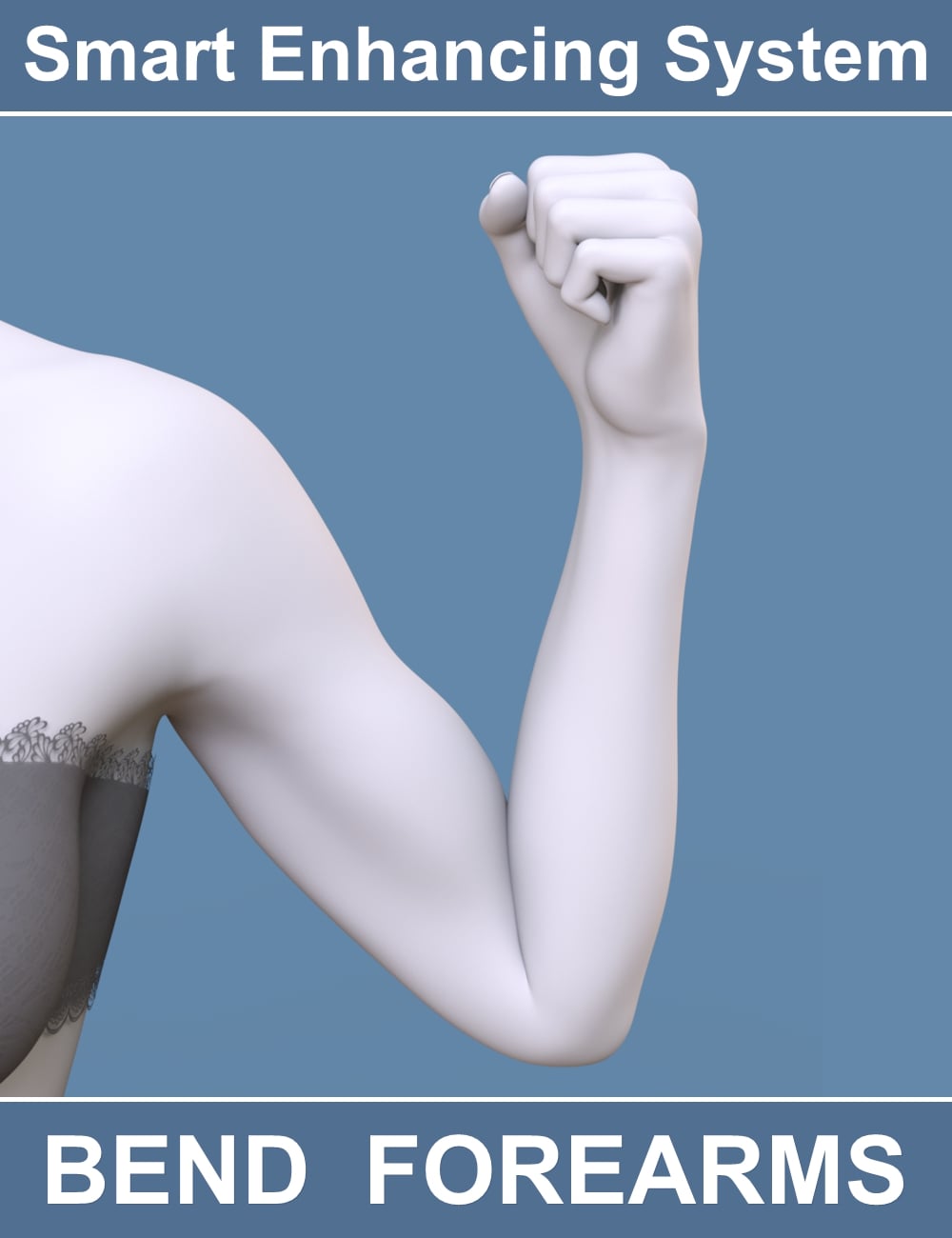 Smart Enhancing System - Bend Forearms for Genesis 9 by: AlFan, 3D Models by Daz 3D