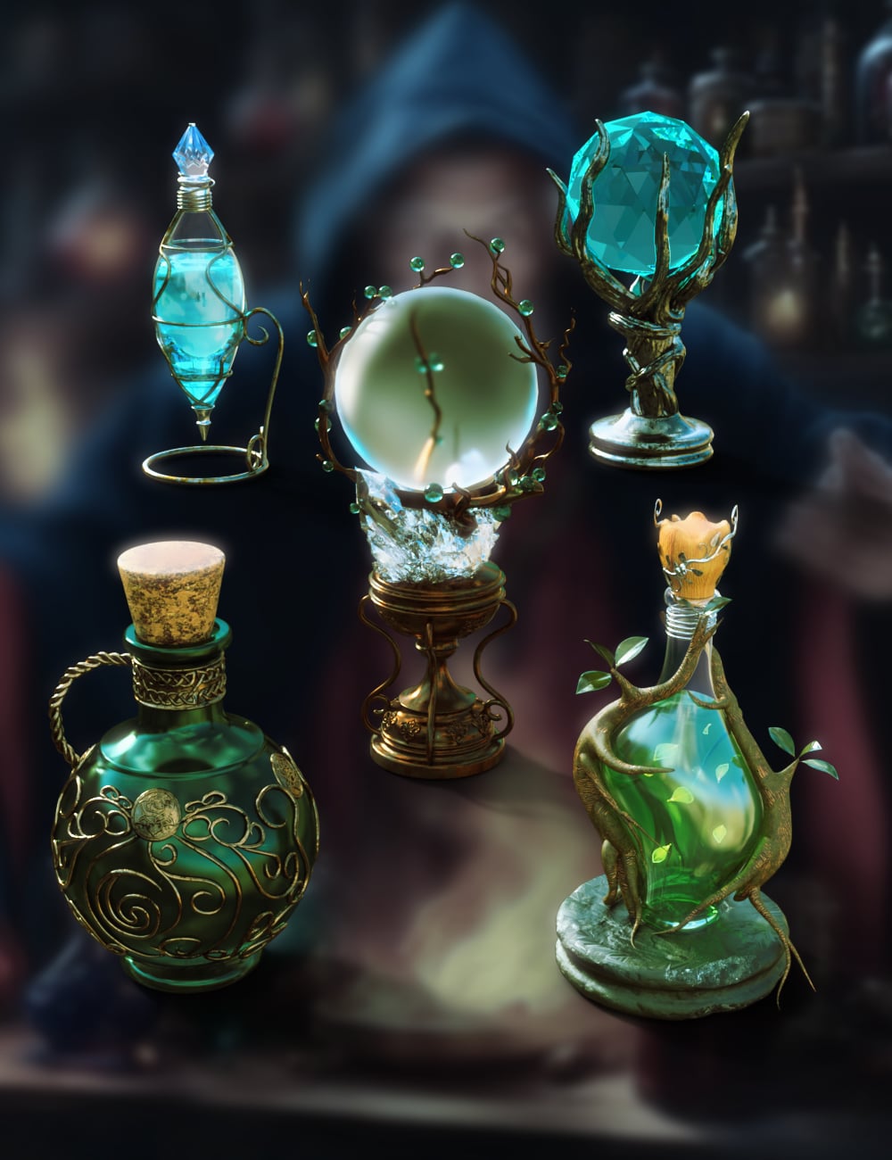 Sorcerer's Relics 1 by: PerspectX, 3D Models by Daz 3D