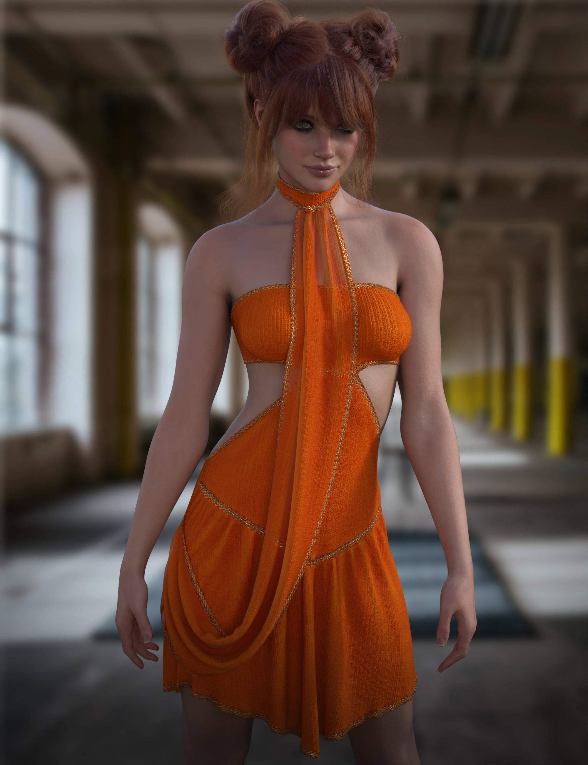 dForce Bound for Genesis 9 and 8 Female by: ~Wolfie~, 3D Models by Daz 3D