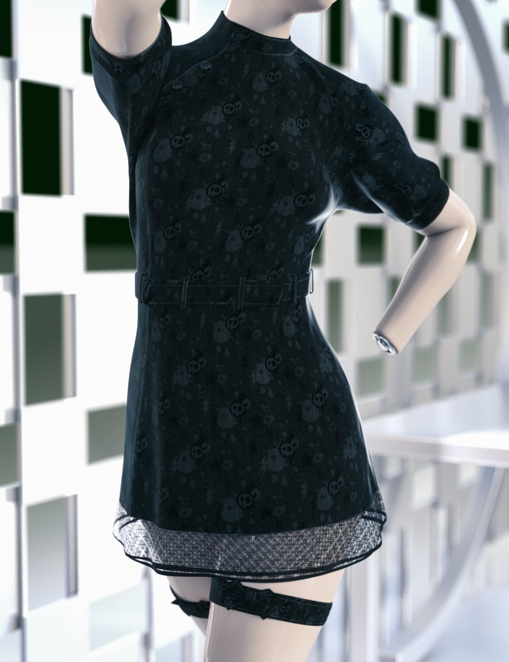 dForce Night Wanderer Outfit for Genesis 9 by: tentman, 3D Models by Daz 3D