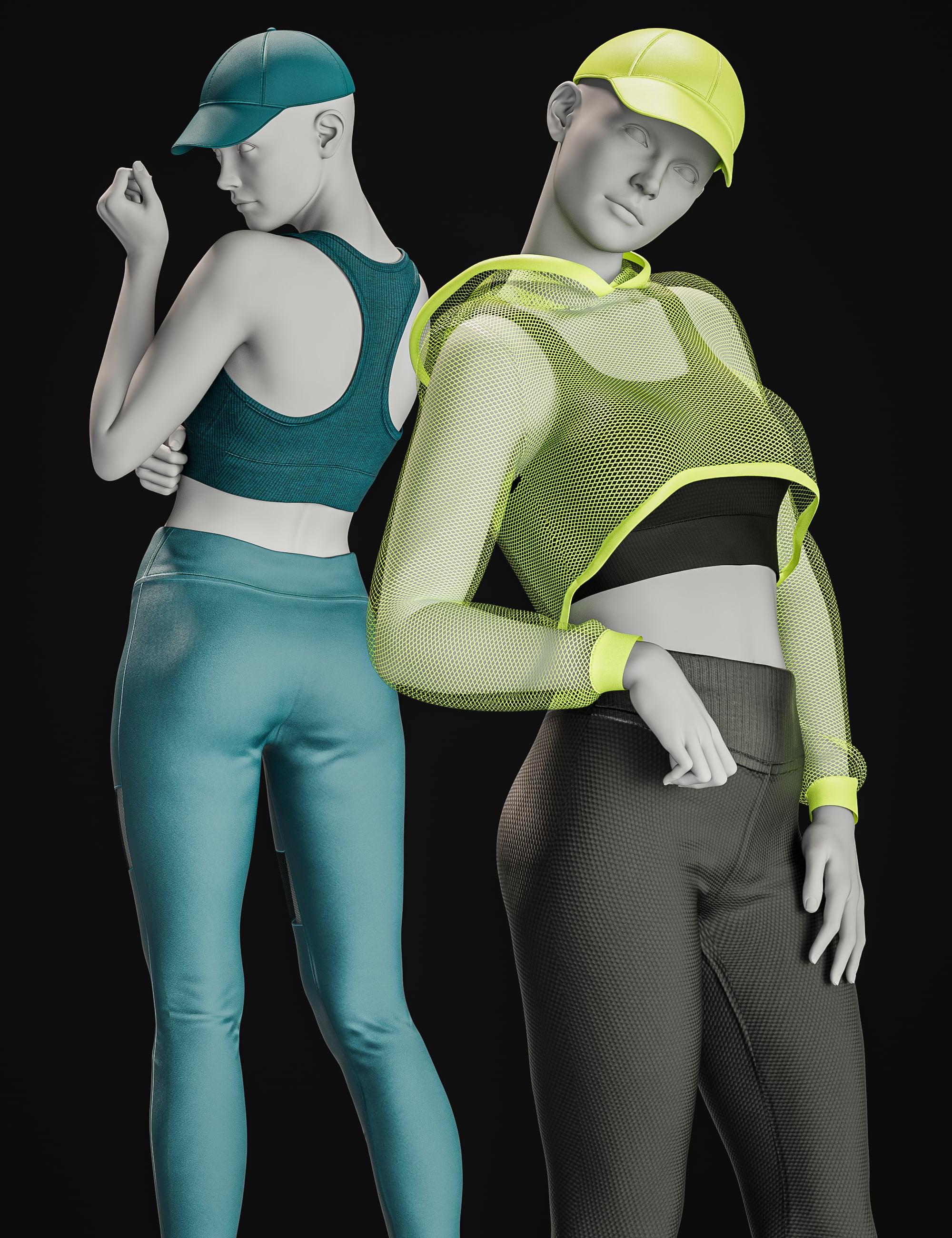 BW Active Wear Outfit Texture Add-on by: Beautyworks, 3D Models by Daz 3D