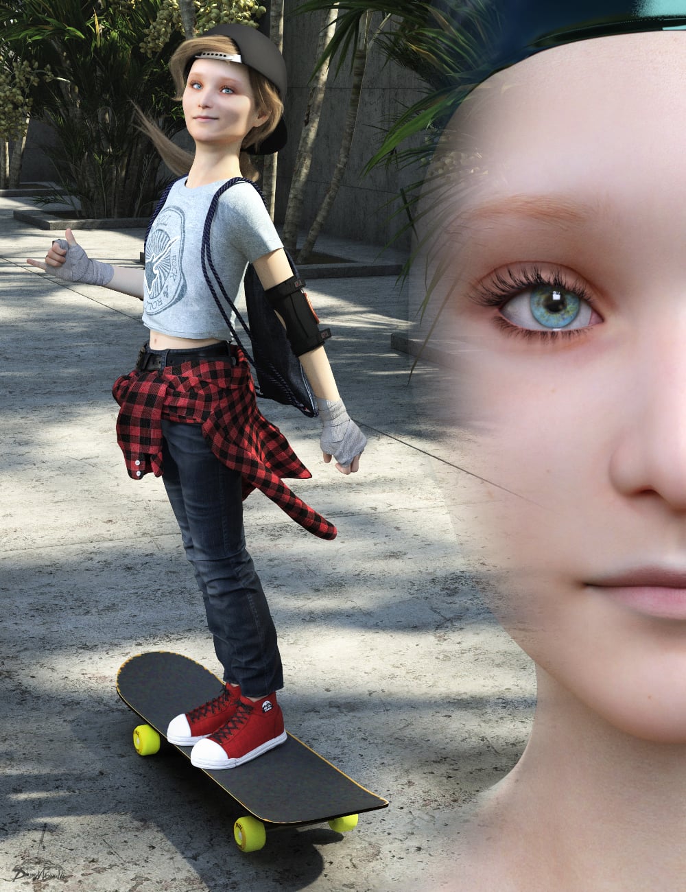 Nina for Genesis 8 and 8.1 Female by: Dieggo Masamune, 3D Models by Daz 3D