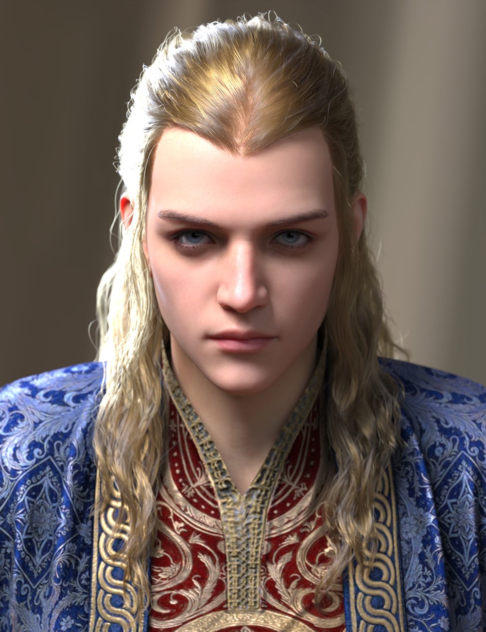 dForce Longfall Mystic Hair for Genesis 9 by: , 3D Models by Daz 3D