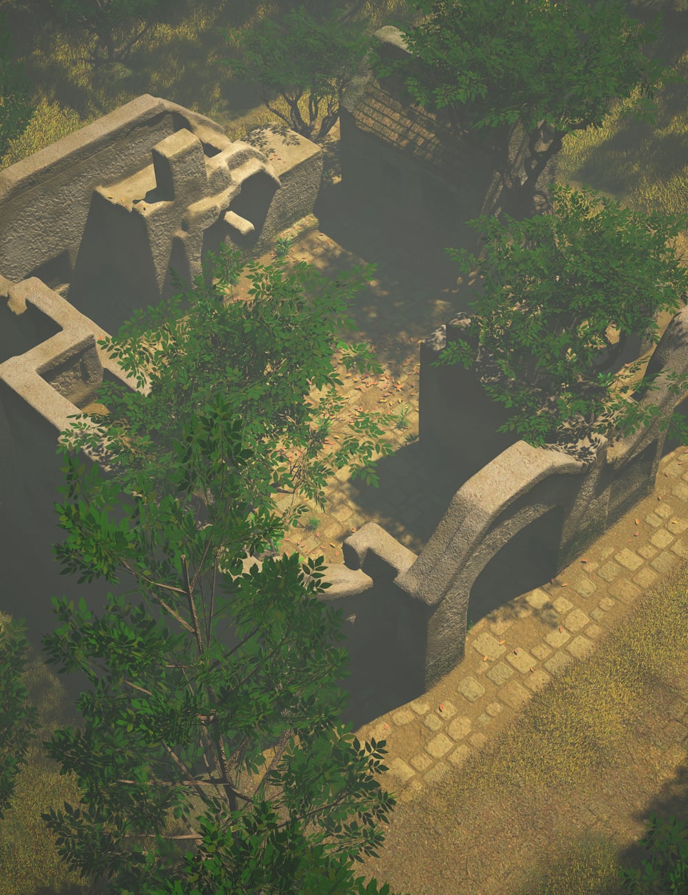 Celtic Ruins Diorama by: Gendragon3D, 3D Models by Daz 3D