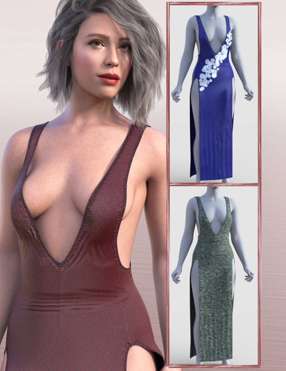 JW dForce Elegance Dress for Genesis 9 by: JWolf, 3D Models by Daz 3D