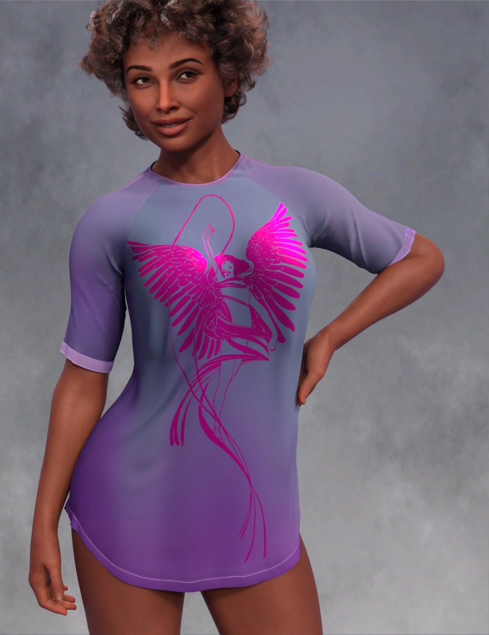 DNA Jude dForce Unisex Tee for Genesis 9 by: Donnena, 3D Models by Daz 3D