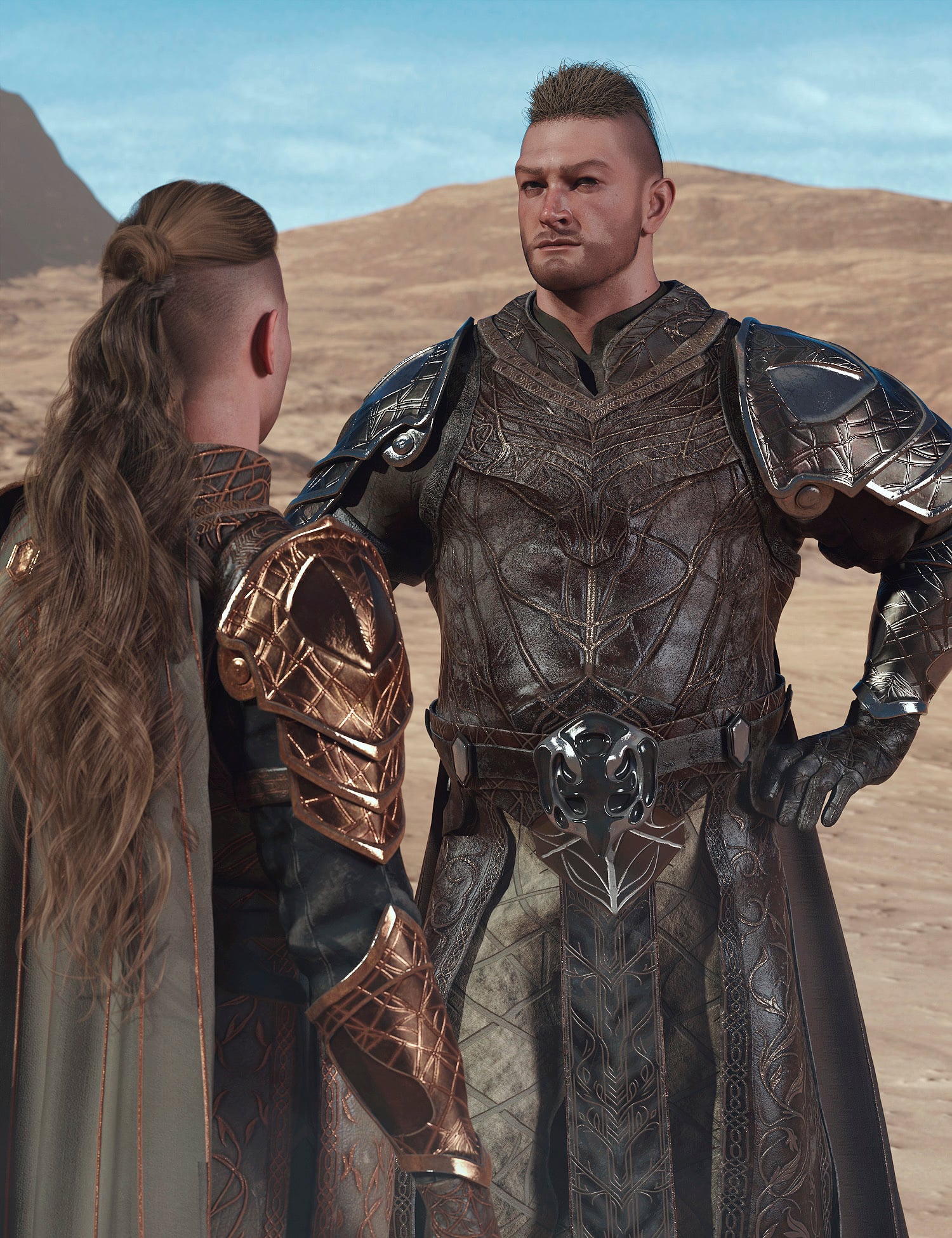dForce Light Plate Armor for Genesis 9 Texture Add-On by: fjaa3d, 3D Models by Daz 3D