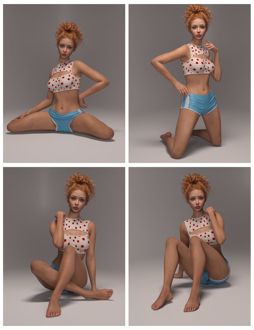 EG Lovely Poses 61 for Genesis 9 by: Ergou, 3D Models by Daz 3D