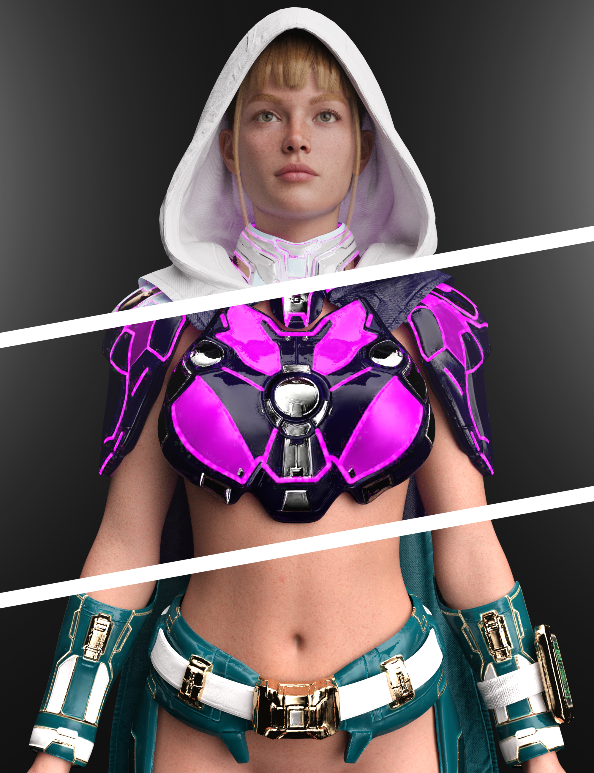 AH Princess Series Vanguard Armor Texture Add-on by: Aesthetic House, 3D Models by Daz 3D