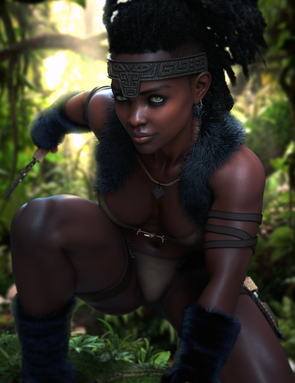 Zuna and Accessories for Genesis 9 by: Mechasar, 3D Models by Daz 3D