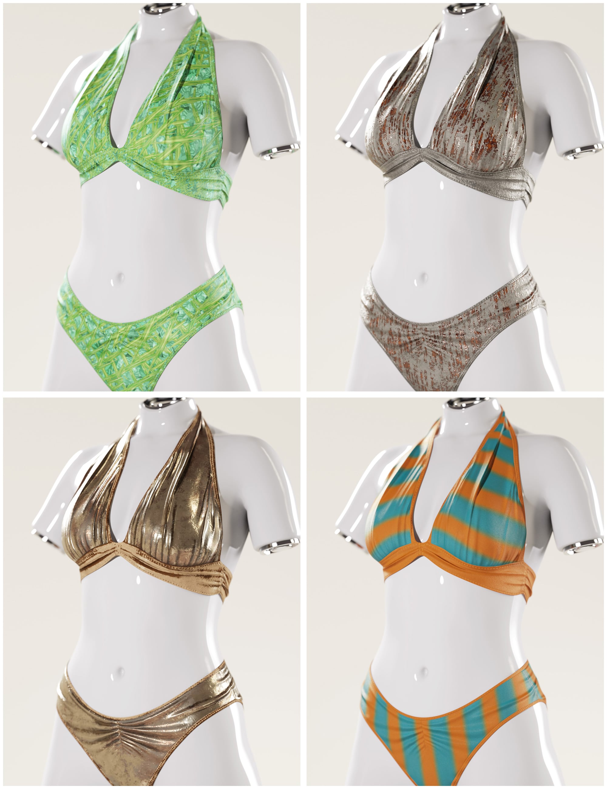 Fashion Vs. Fantasy Textures Add-On for Neckholder Summer Style Outfit by: outoftouch, 3D Models by Daz 3D