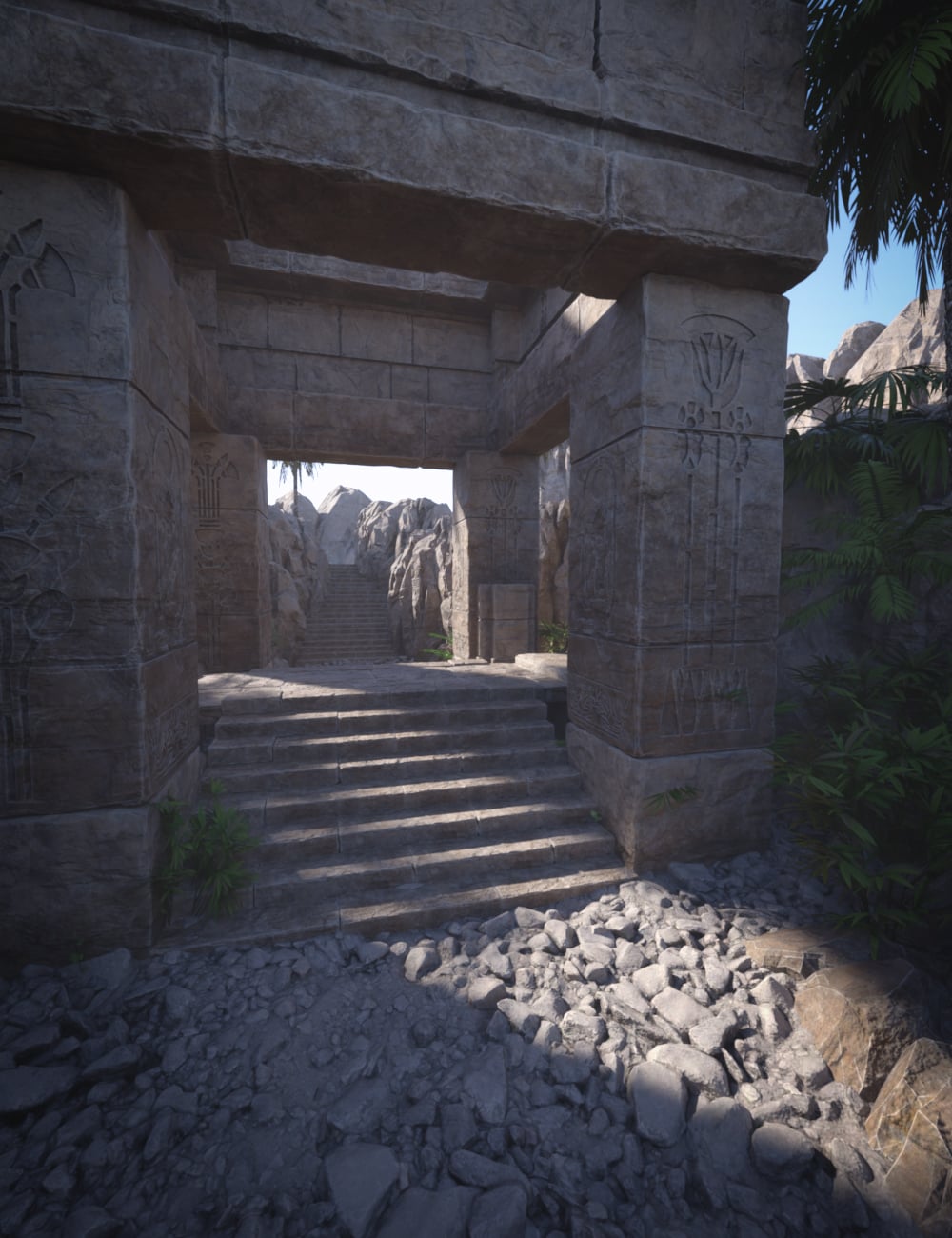 Around The Temple for Temple of Tranquility by: Dreamlight, 3D Models by Daz 3D