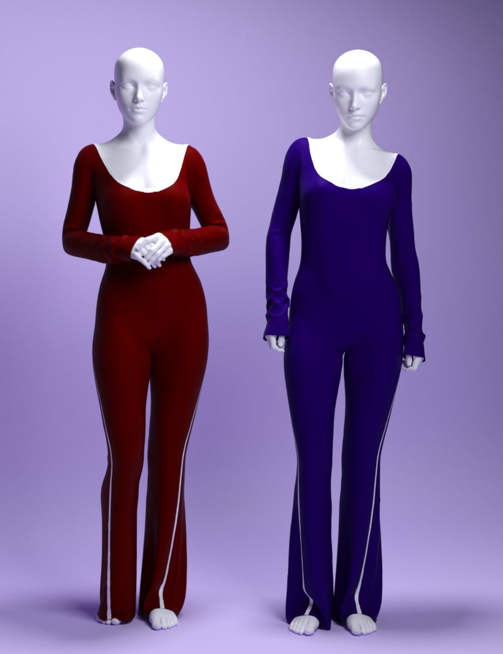 dForce MS Urban Active Jumpsuit for Genesis 9 and 8 Female by: MavisSky, 3D Models by Daz 3D